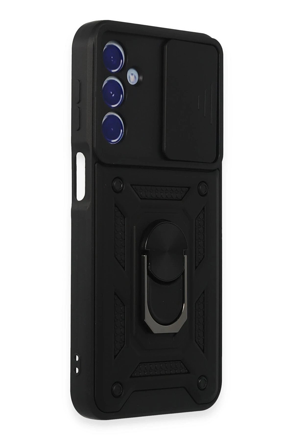 Samsung Galaxy M34 5G Kılıf Pars Lens Yüzüklü Si̇li̇kon - Si̇yah - Dropx4562-3585