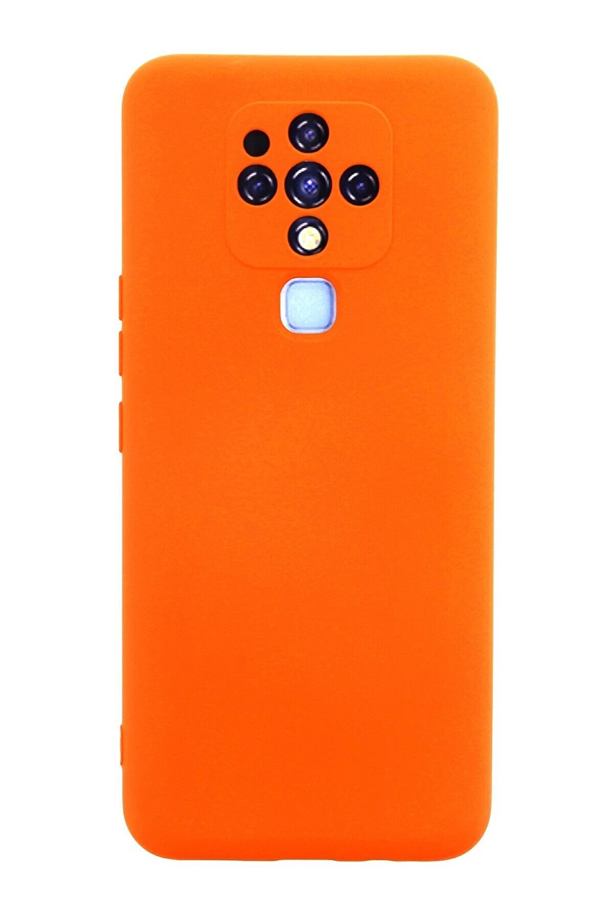 CepteToptan Tecno Camon 16 Kılıf Nano i&ccedil;i Kadife Silikon - Turuncu - DROPX3542-4925