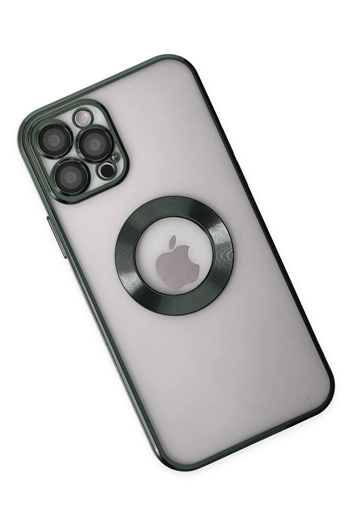 İphone 12 Pro Max Kılıf Slot Si̇li̇kon - Köknar Yeşi̇li̇ - Dropx3768-2981