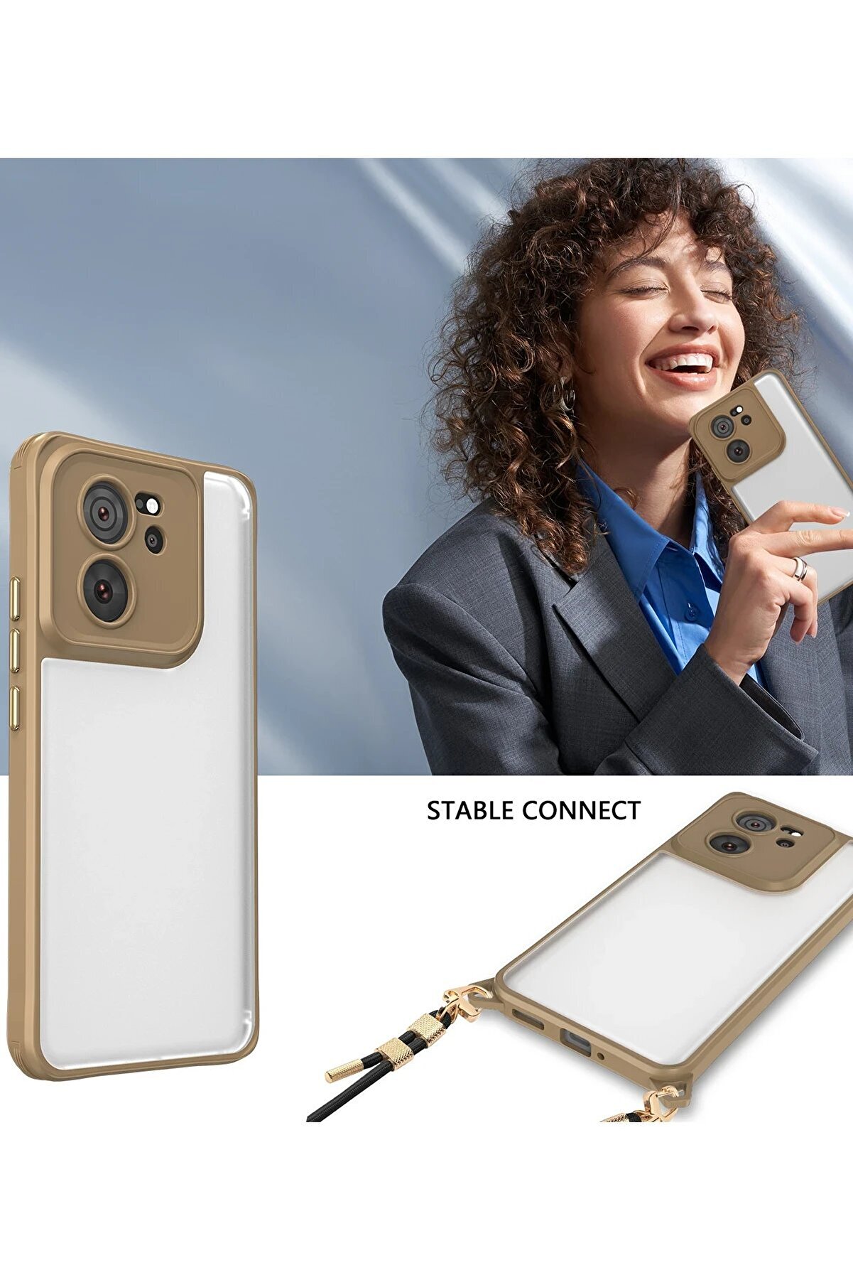 Xi̇aomi̇ Mi̇ 13T Pro Kılıf Penta Si̇li̇kon Kılıf - Çöl Ti̇tanyum - Dropx7093-3217