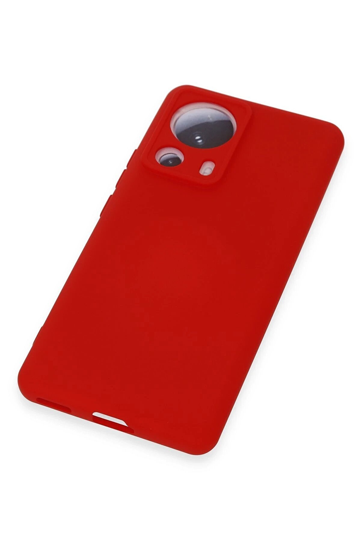 Xi̇aomi̇ Mi̇ 13 Li̇te Kılıf Nano İ&ccedil;i̇ Kadi̇fe Si̇li̇kon - Kırmızı - Dropx1681-1735