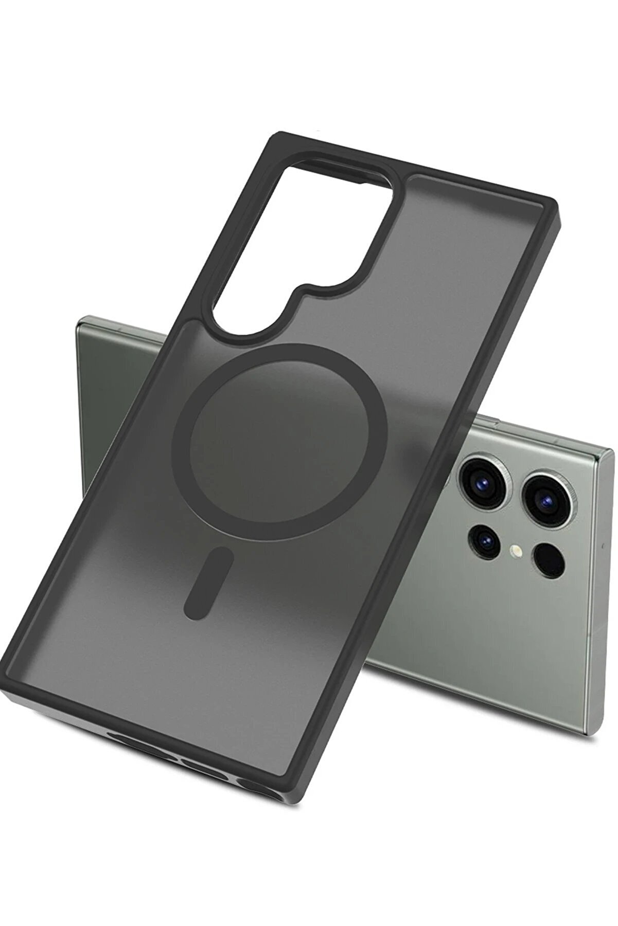 Samsung Galaxy S23 Ultra Jota Magsafe Kapak - Deri̇n Mor - Neo7554-6941