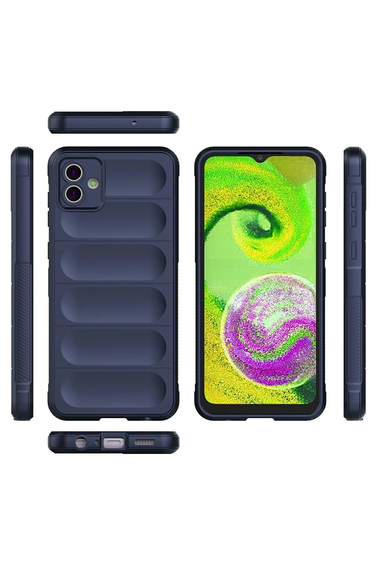 Samsung Galaxy A04 Kılıf Opti̇mum Si̇li̇kon - Laci̇vert - Dropx8154-7535