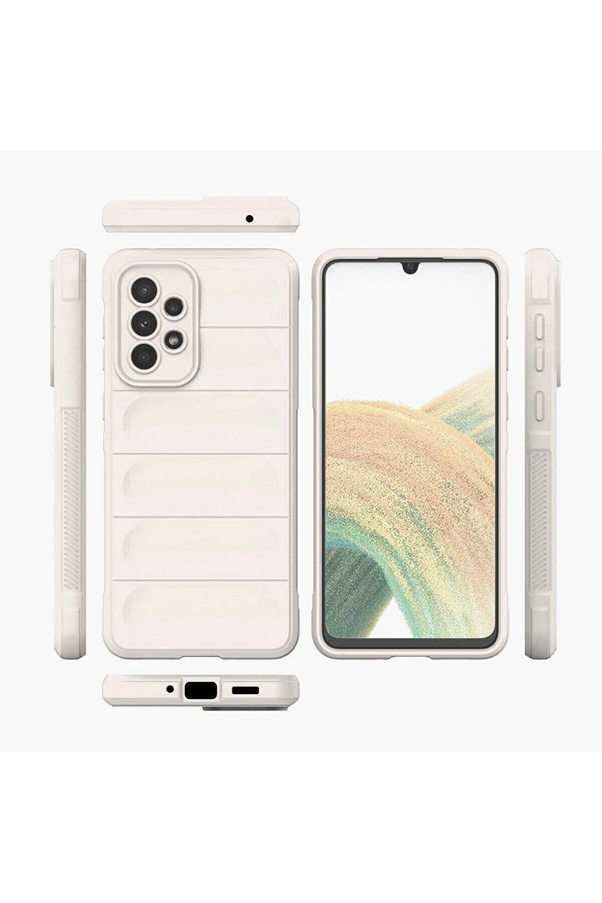 Samsung Galaxy A33 5G Kılıf Opti̇mum Si̇li̇kon - Krem - Dropx4539-8892