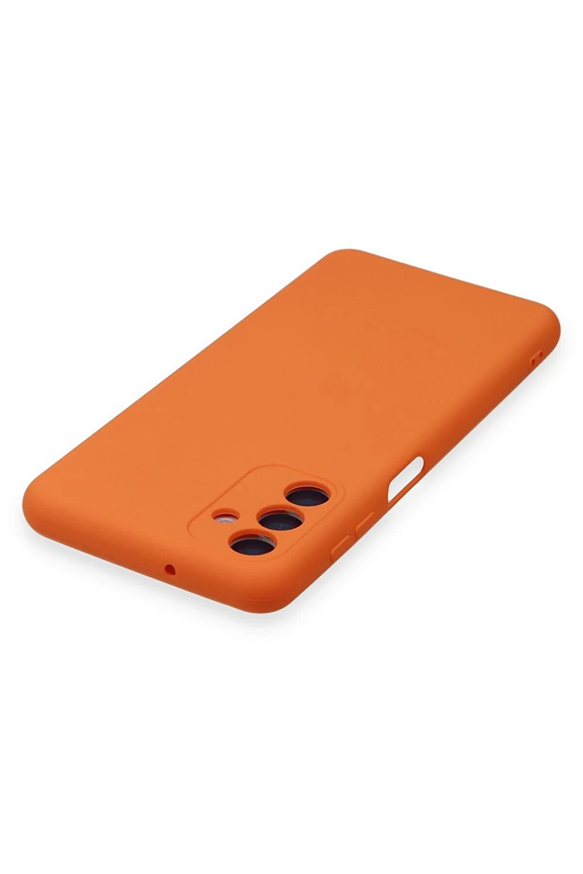 Samsung Galaxy A14 4G Kılıf Nano İçi̇ Kadi̇fe Si̇li̇kon - Turuncu - Dropx4175-9890