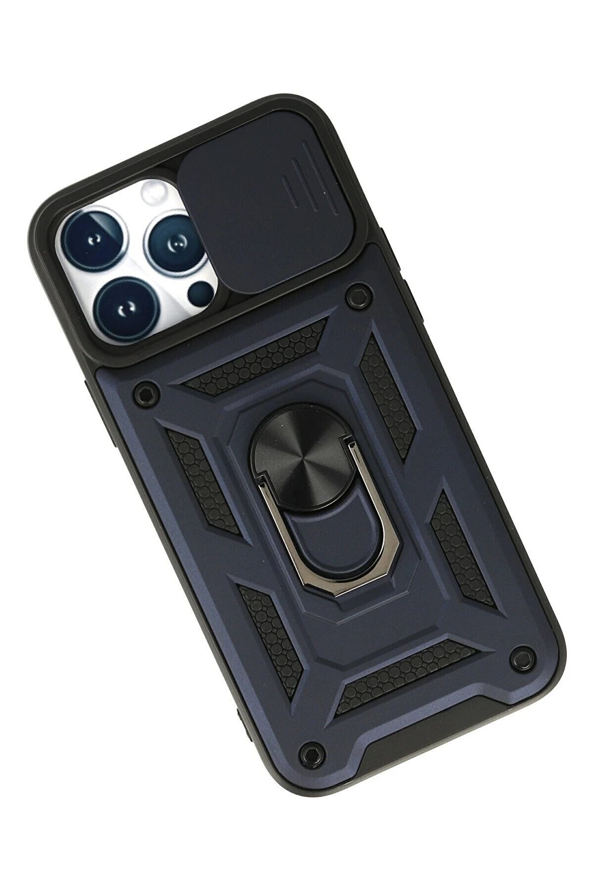 İphone 13 Pro Kılıf Pars Lens Yüzüklü Si̇li̇kon - Laci̇vert - Dropx5157-8662