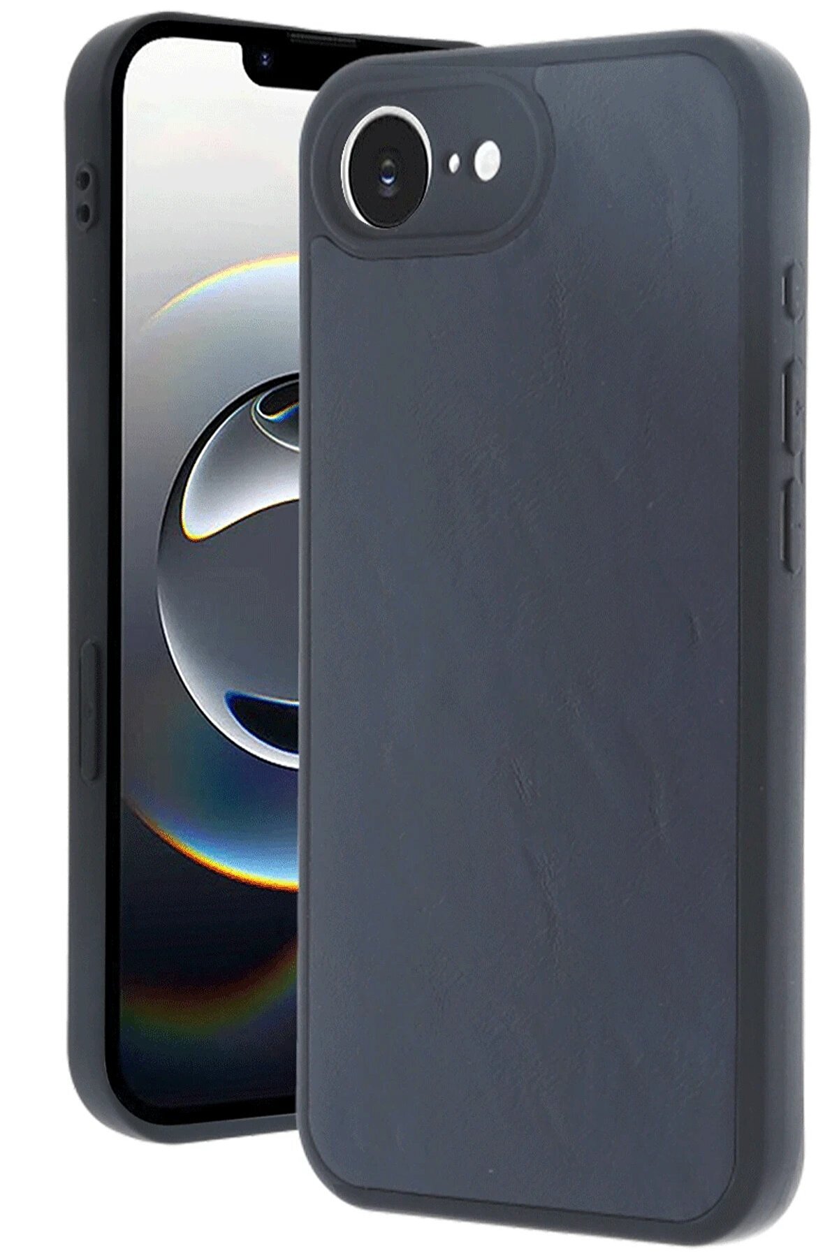 CepteToptan iPhone 16E Kılıf Aras Deri Kapak - Lacivert - DROPX1825-4207