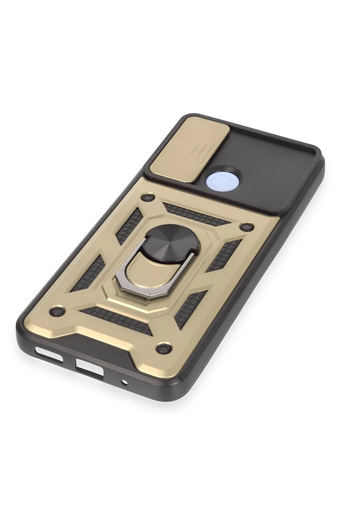 Xi̇aomi̇ Redmi̇ 12C Kılıf Pars Lens Yüzüklü Si̇li̇kon - Gold - Dropx8841-2523