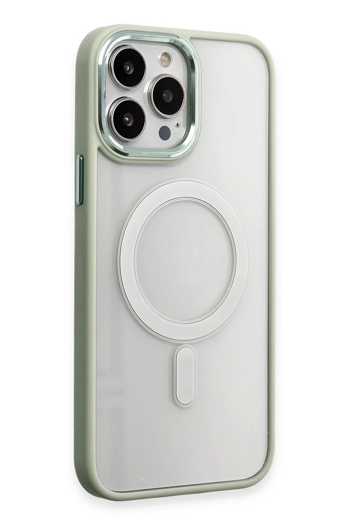 CepteToptan iPhone 15 Pro Max Kılıf Room Magneticsafe Silikon - Su Yeşili - DROPX9638-3111