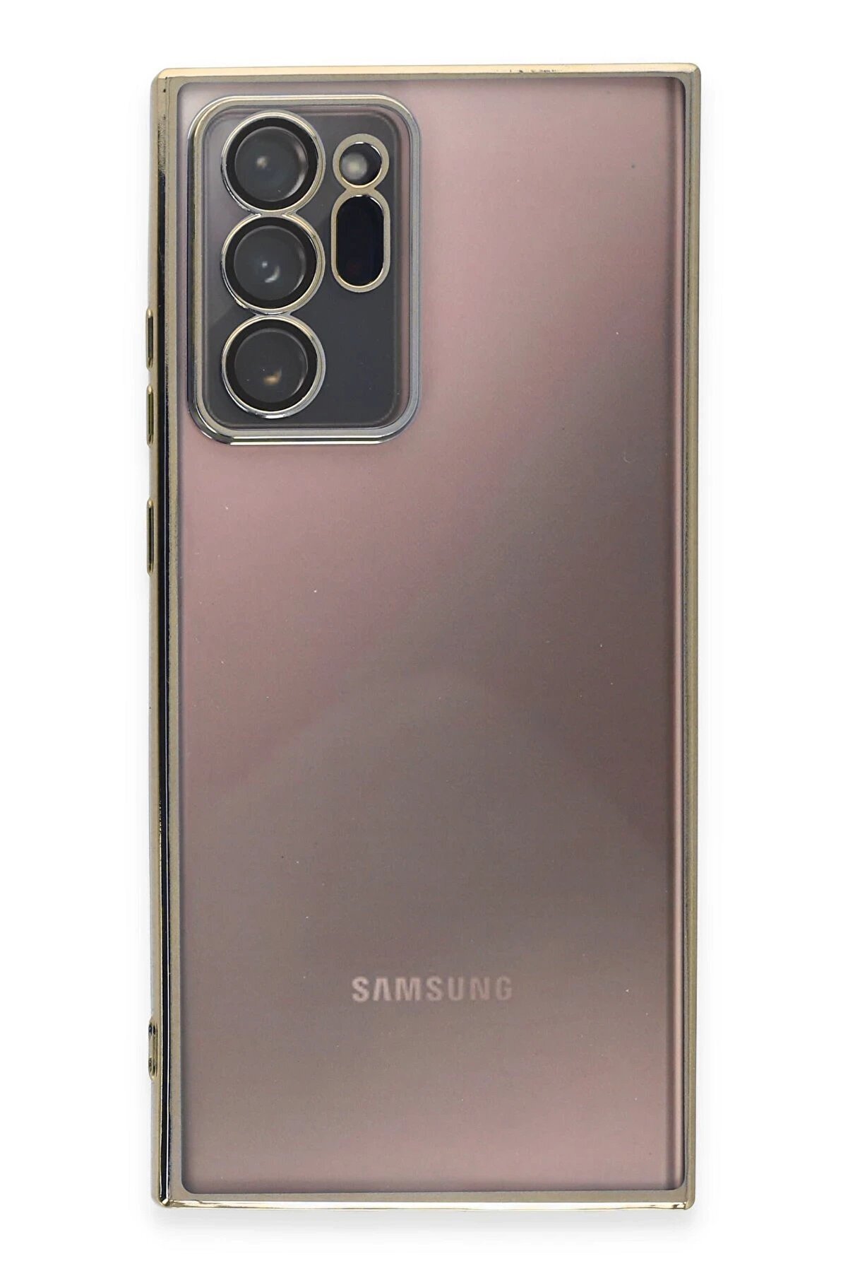 Samsung Galaxy Note 20 Ultra Kılıf Lensli̇ Si̇li̇kon - Gold - Dropx6275-1029