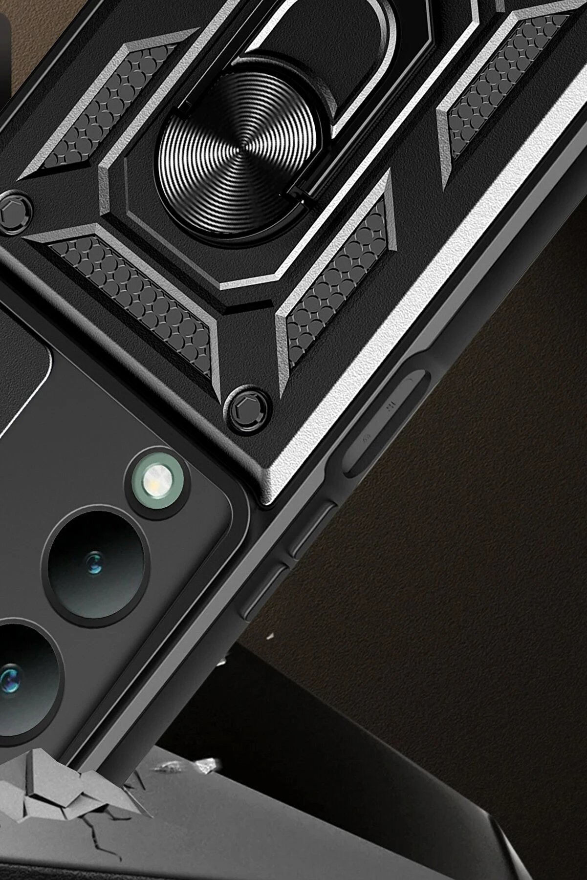 Vi̇vo Y17S Kılıf Pars Lens Yüzüklü Si̇li̇kon - Gold - Dropx7565-8278