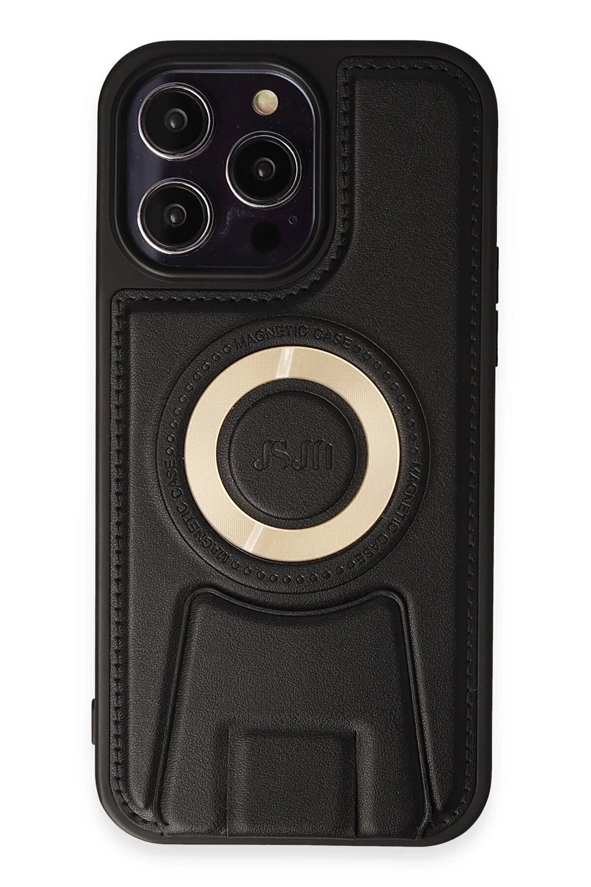 CepteToptan iPhone 13 Pro Max Kılıf Merkür Magneticsafe Standlı Kapak - Siyah - DROPX7715-4994