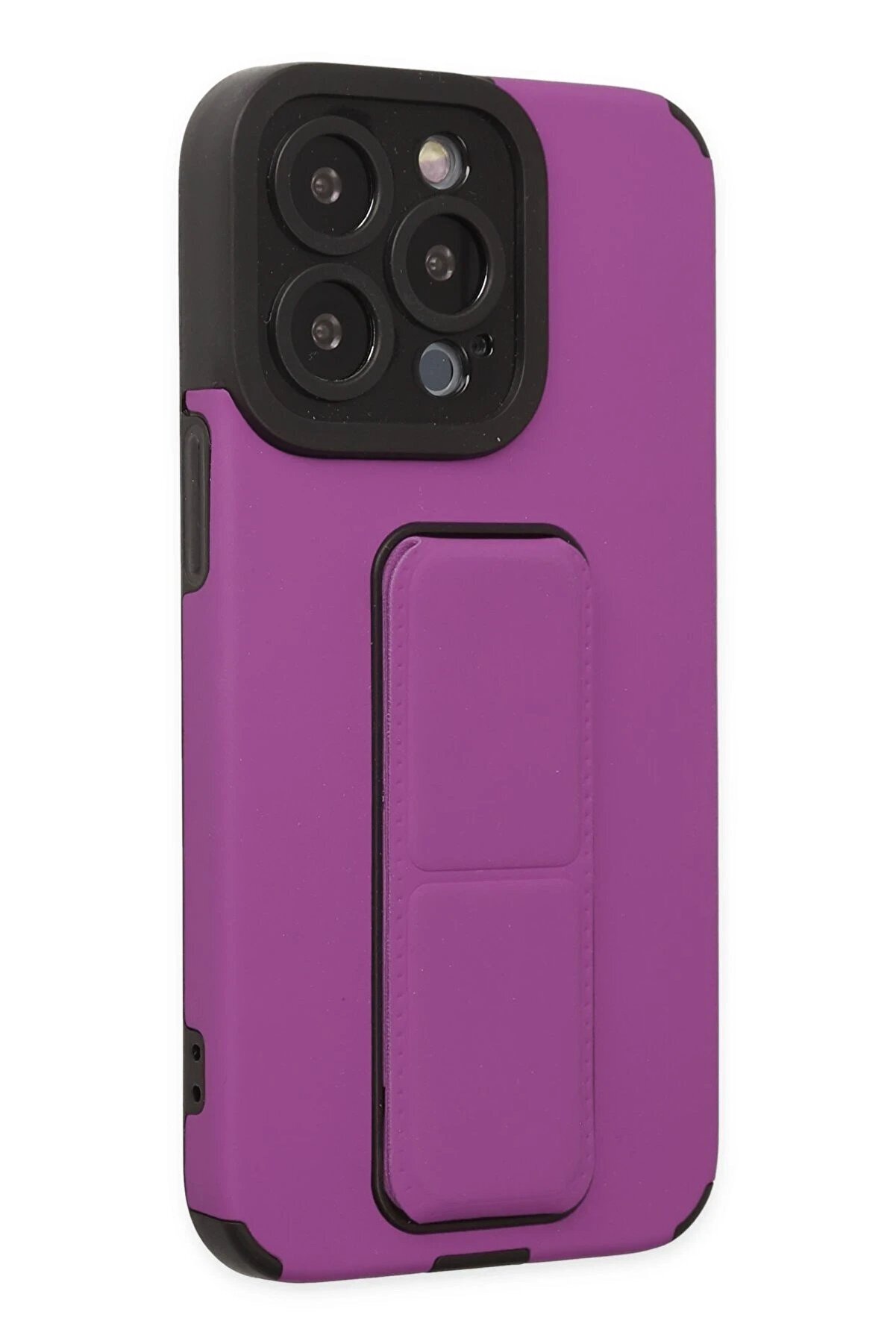 İphone 14 Pro Kılıf Mega Standlı Si̇li̇kon - Mor - Dropx2765-1675