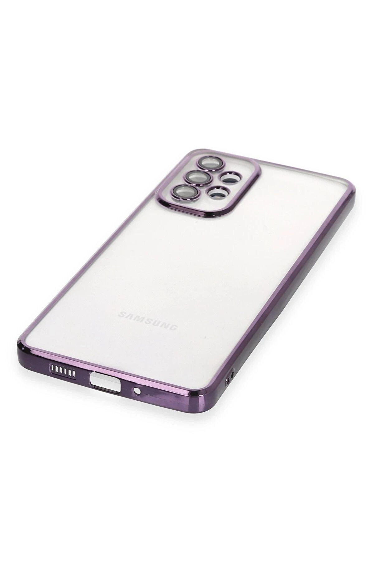 Samsung Galaxy A73 5G Kılıf Lensli̇ Si̇li̇kon - Mor - Dropx4789-6734