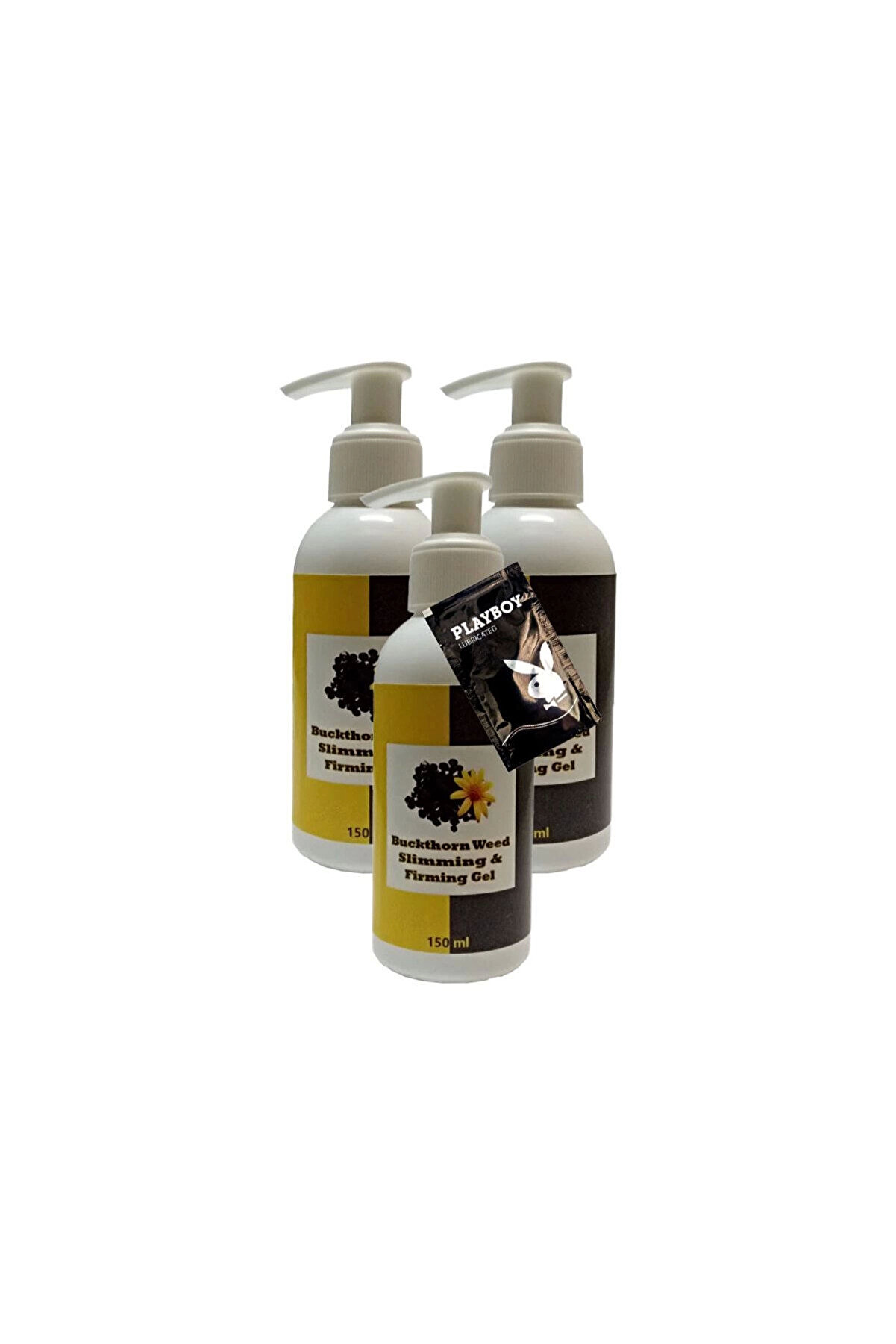 ÇAVDAR Buck thorn Weed Slimming Bacak Bel Bakım Masaj Kremi 3x150 ml + 1 Adet Jel ile