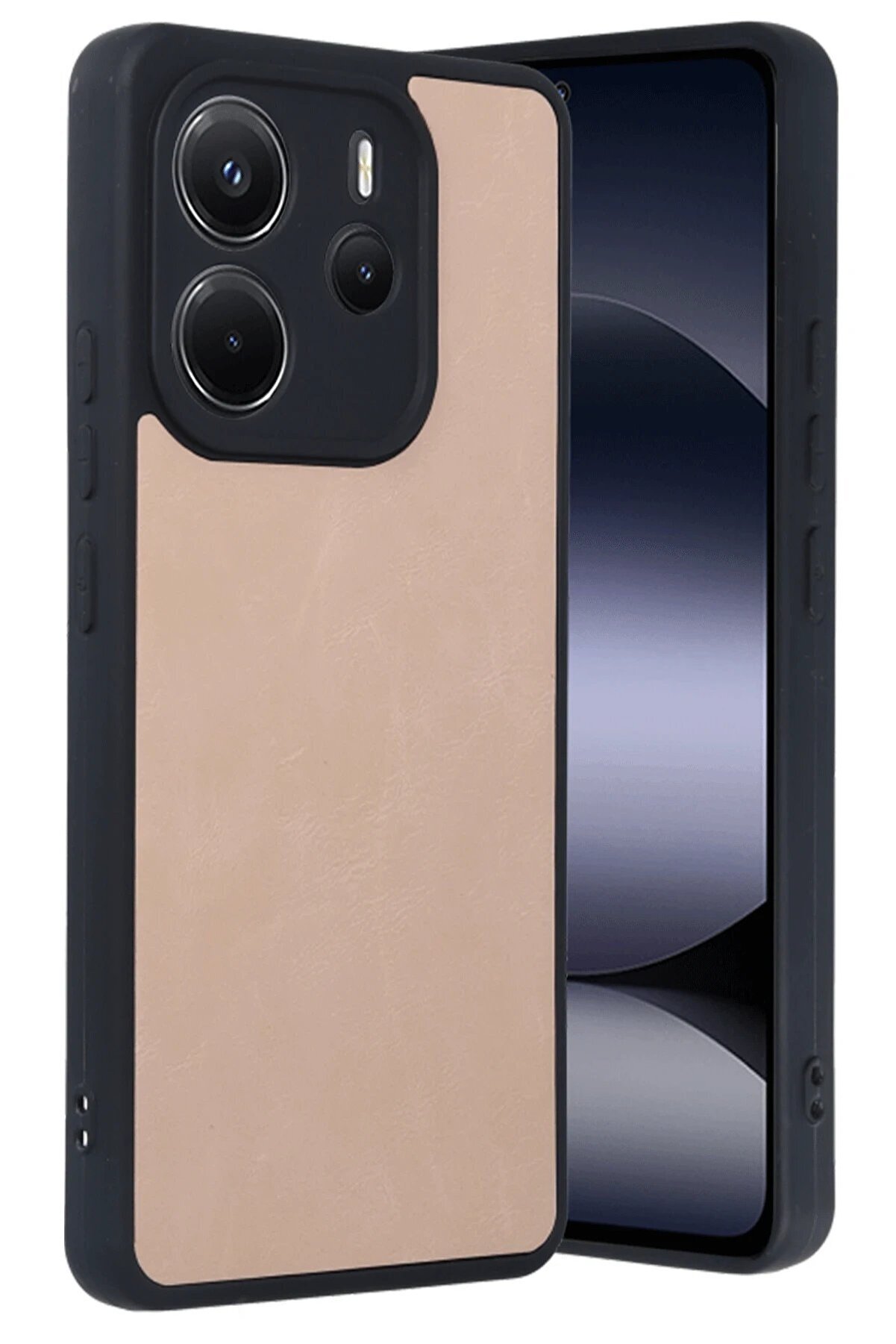 Xi̇aomi̇ Redmi̇ Note 14 4G Kılıf Aras Deri̇ Kapak - Pudra - Dropx6876-4025