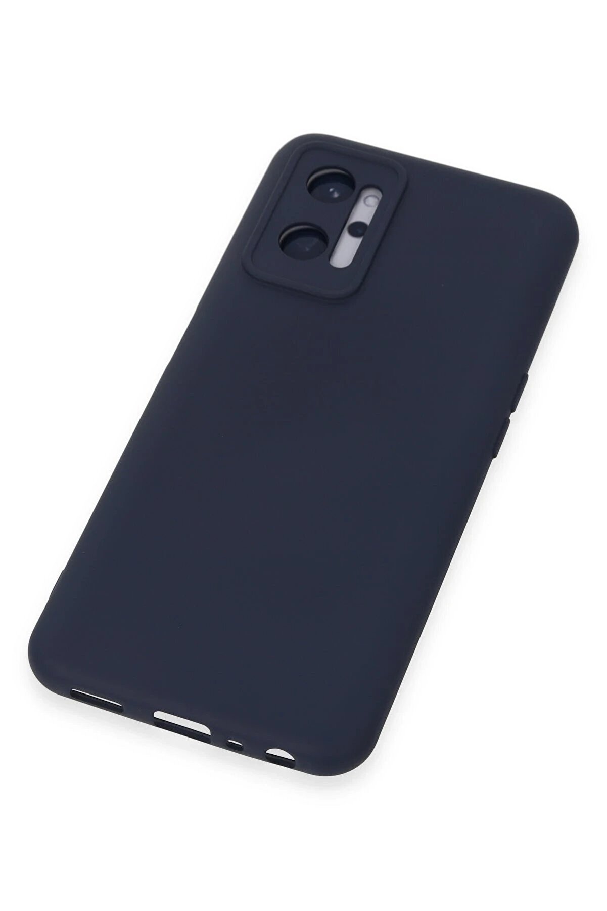 Realme 9İ 4G Kılıf Nano İ&ccedil;i̇ Kadi̇fe Si̇li̇kon - Laci̇vert - Dropx9745-7640