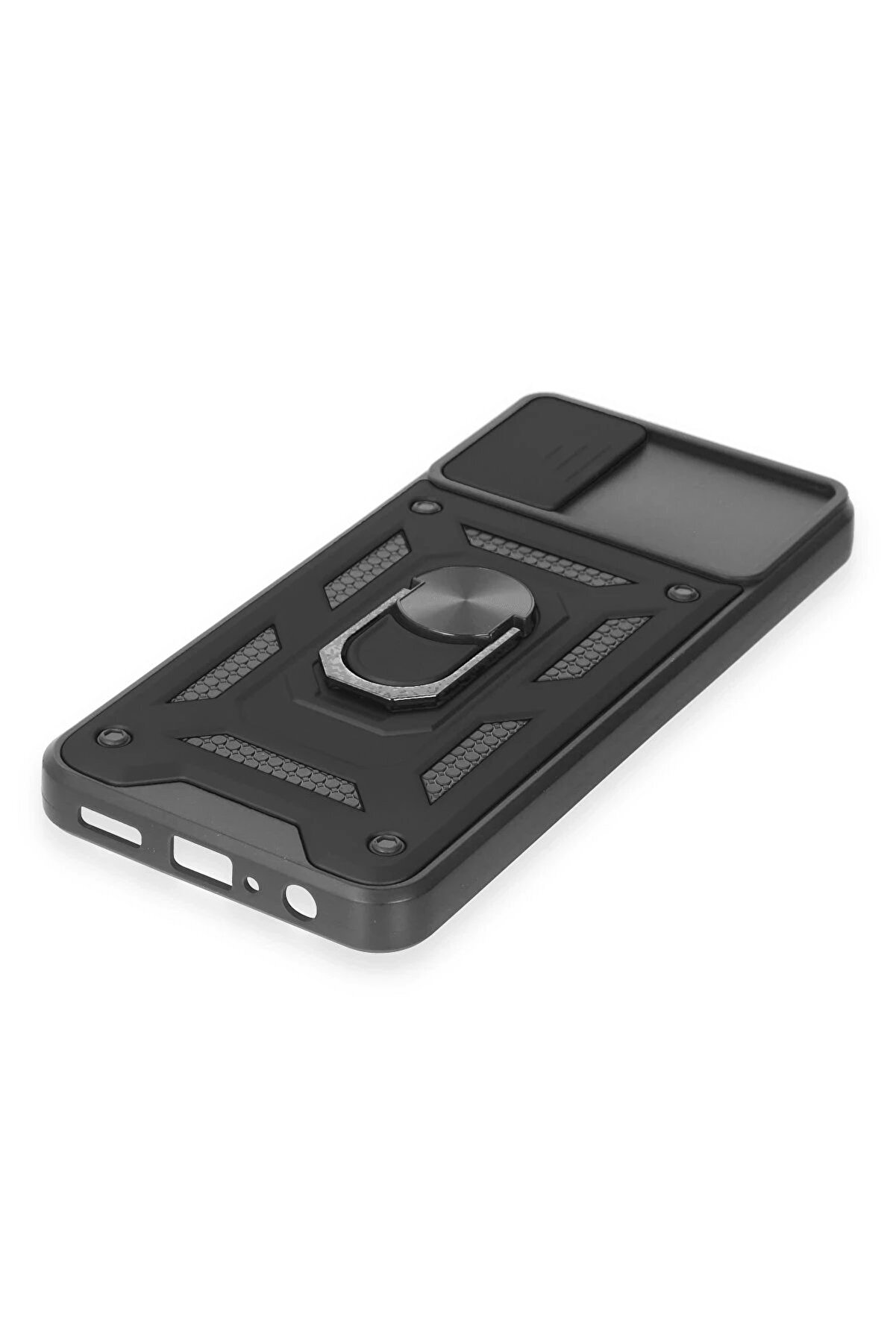 Samsung Galaxy A04E Kılıf Pars Lens Yüzüklü Si̇li̇kon - Si̇yah - Dropx2879-2075