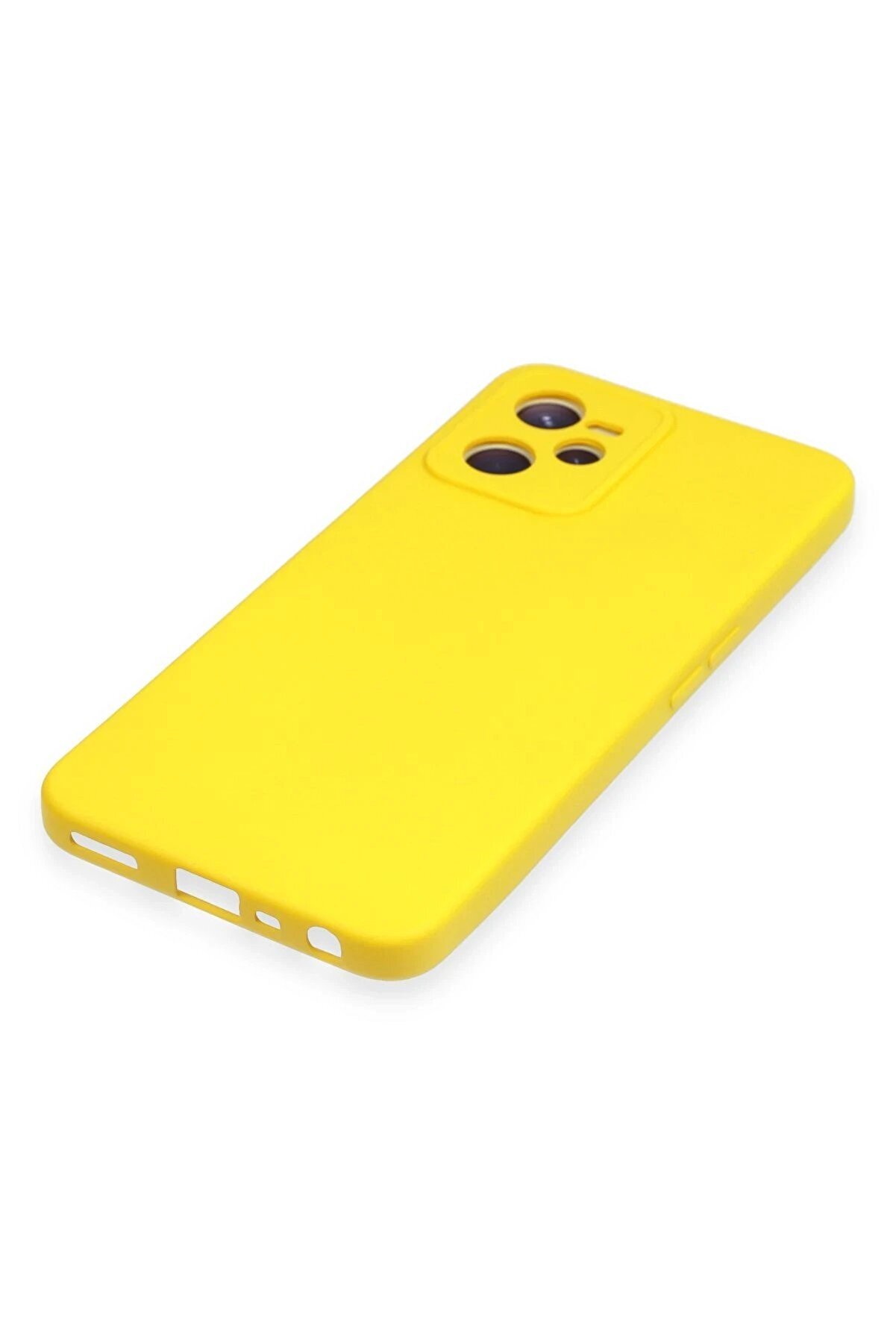 Realme C35 Kılıf Nano İçi̇ Kadi̇fe Si̇li̇kon - Sarı - Dropx3520-6275