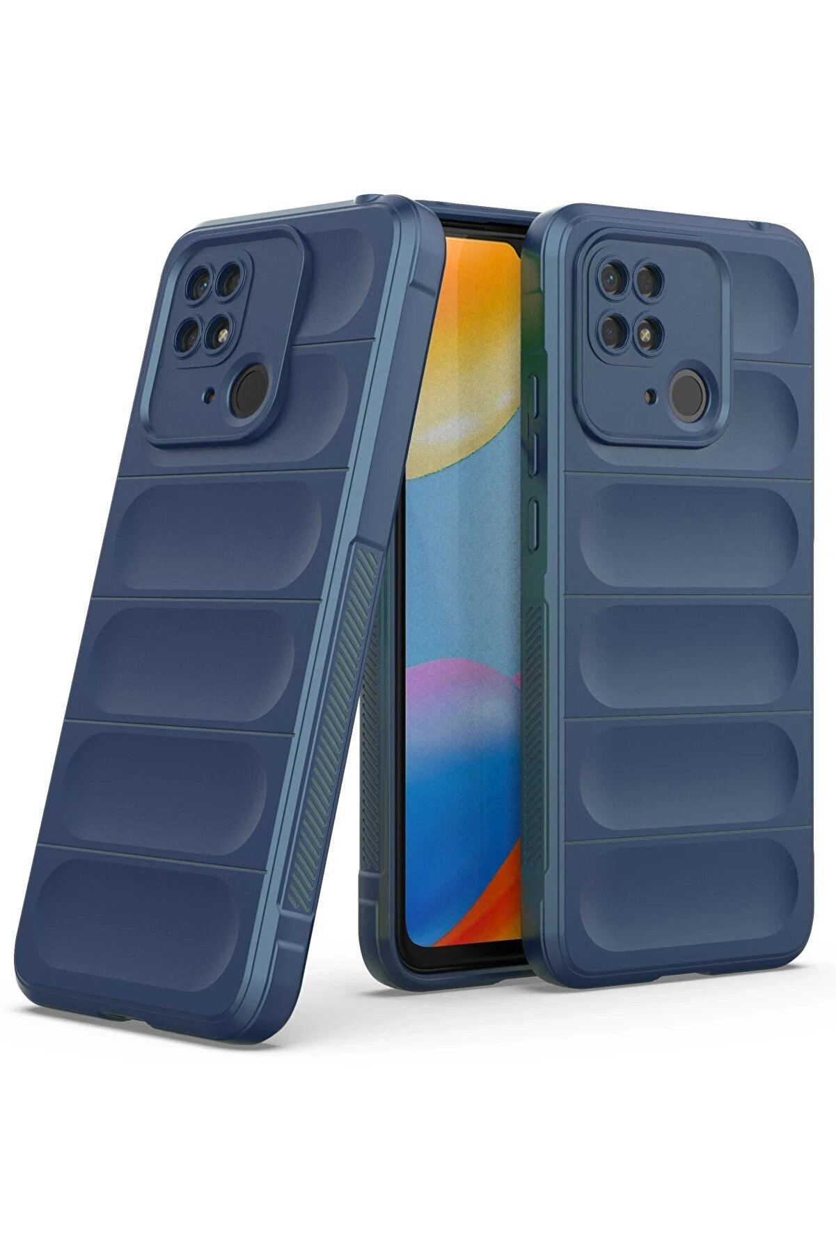 Xi̇aomi̇ Redmi̇ 10C Kılıf Opti̇mum Si̇li̇kon - Laci̇vert - Dropx7741-5513