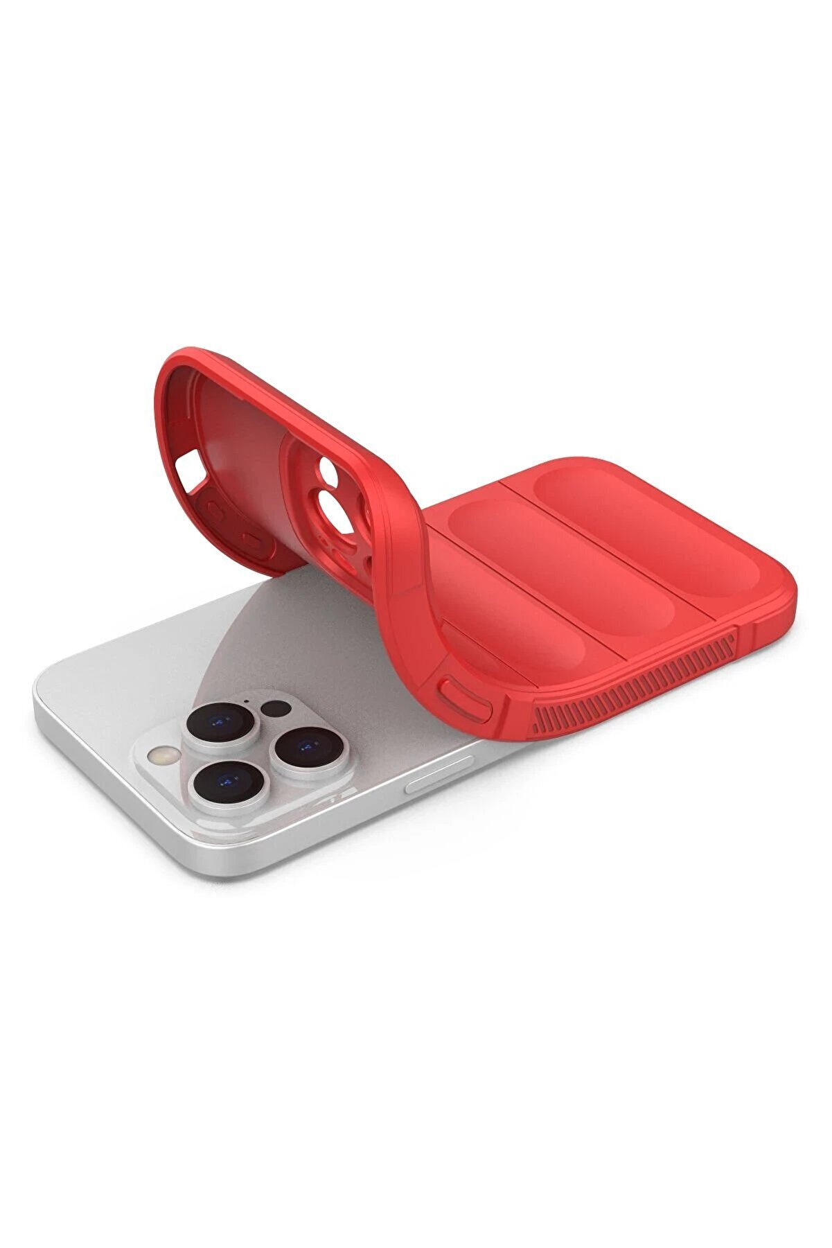 İphone 13 Pro Max Kılıf Opti̇mum Si̇li̇kon - Kırmızı - Dropx9098-6276