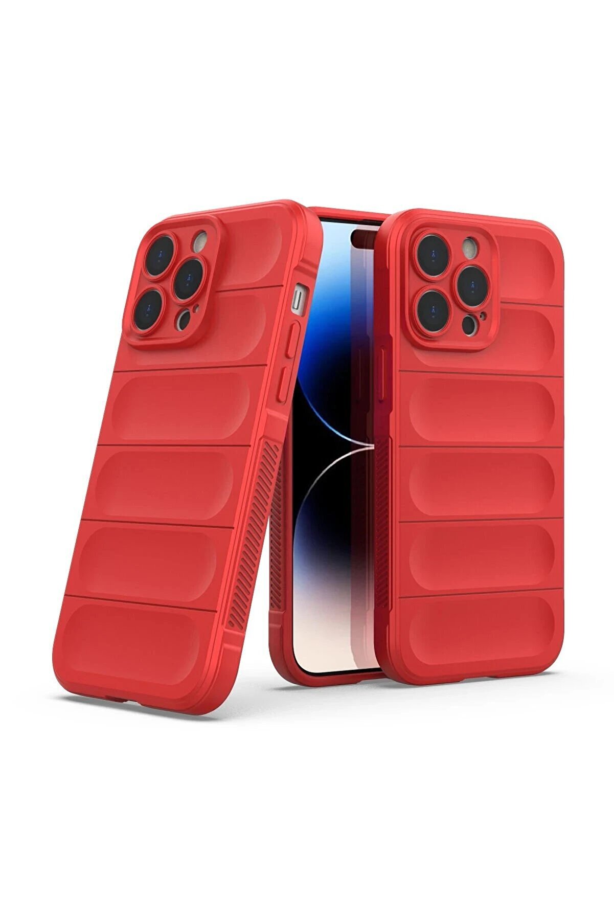 İphone 13 Pro Kılıf Opti̇mum Si̇li̇kon - Kırmızı - Dropx3545-1832