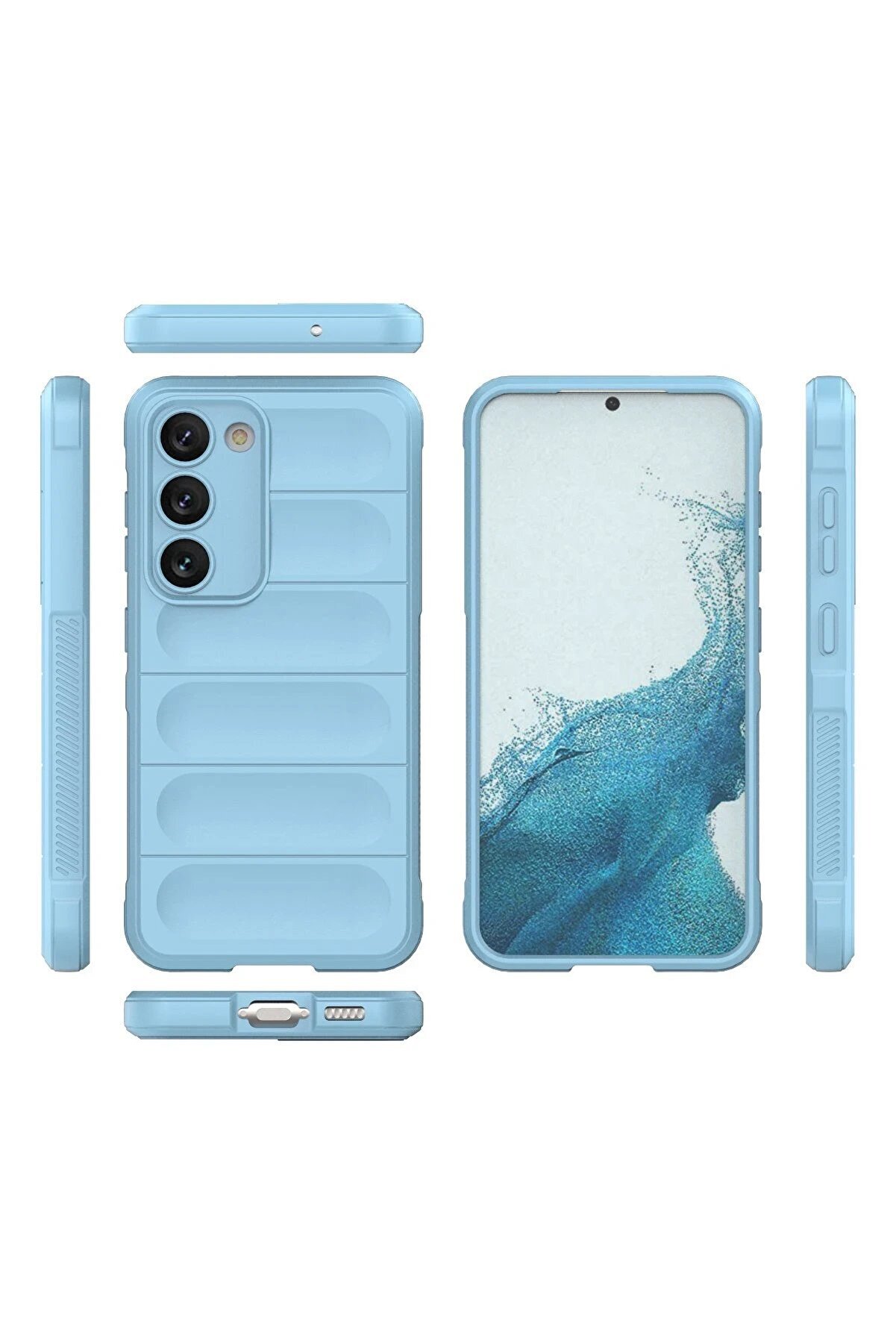 Samsung Galaxy S23 Plus Kılıf Opti̇mum Si̇li̇kon - Sky Blue - Dropx9825-8484