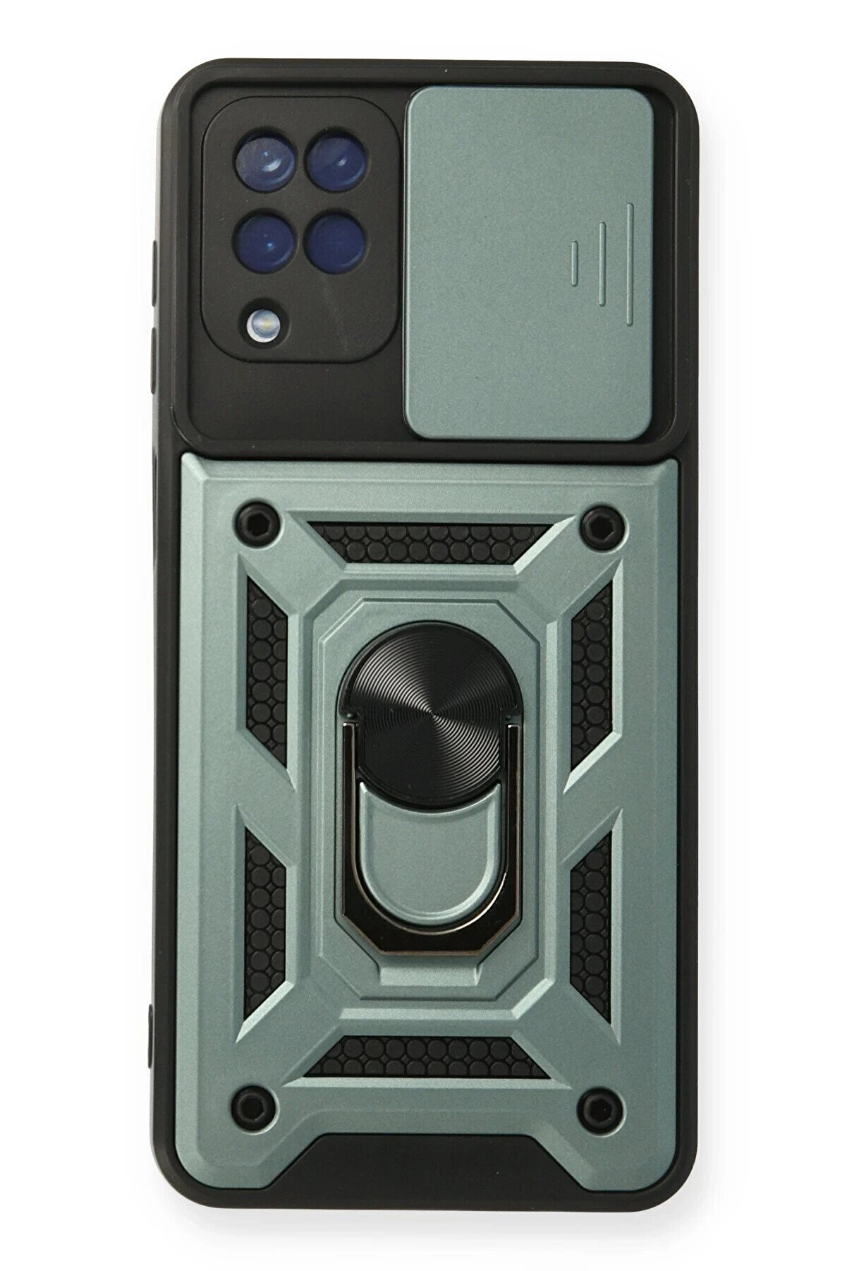 CepteToptan Newface Samsung Galaxy A12 Kılıf Pars Lens Y&uuml;z&uuml;kl&uuml; Silikon - Yeşil