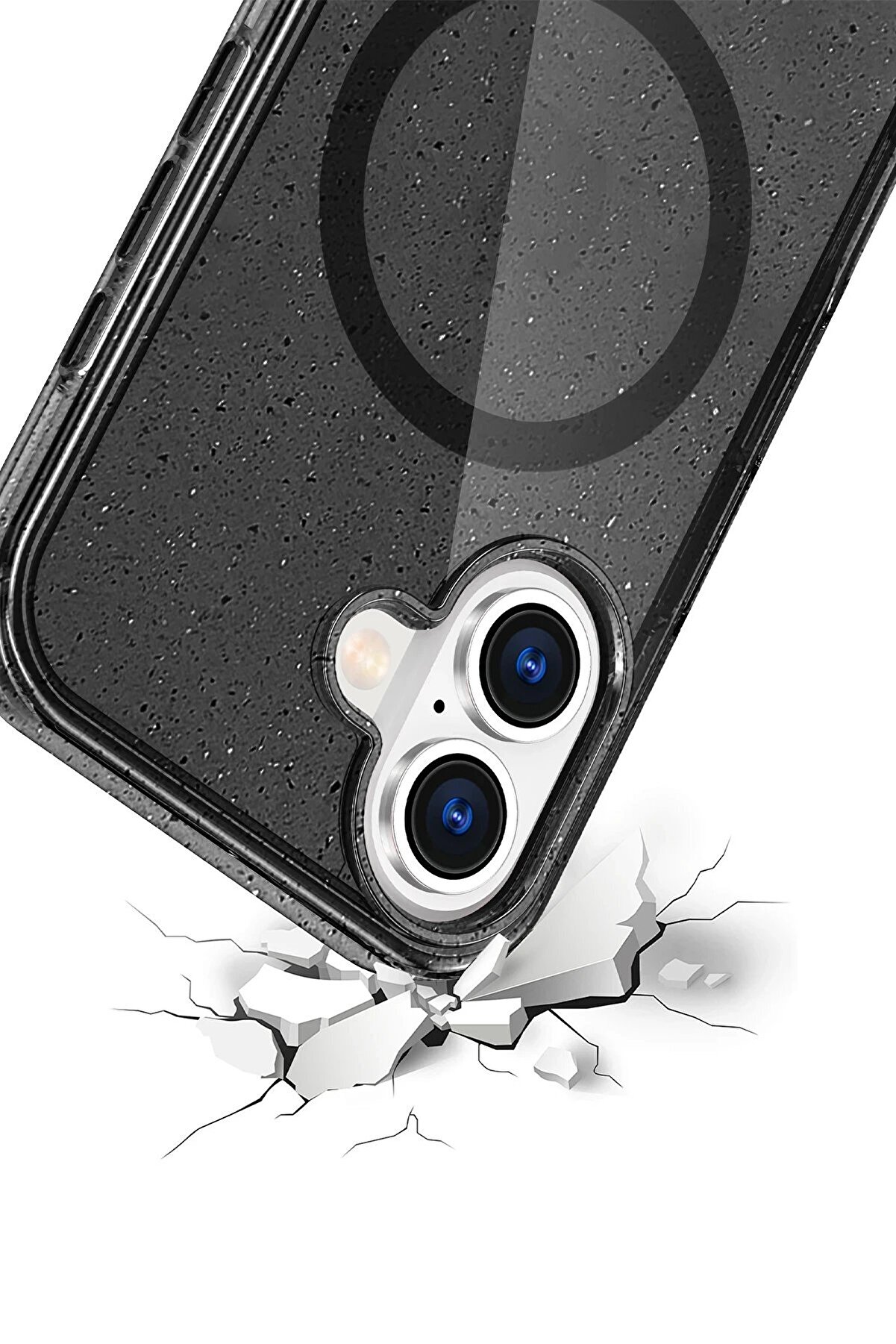 Apple İphone 16 Star Magsafe Kapak - Si̇yah - Dropx1356-6603