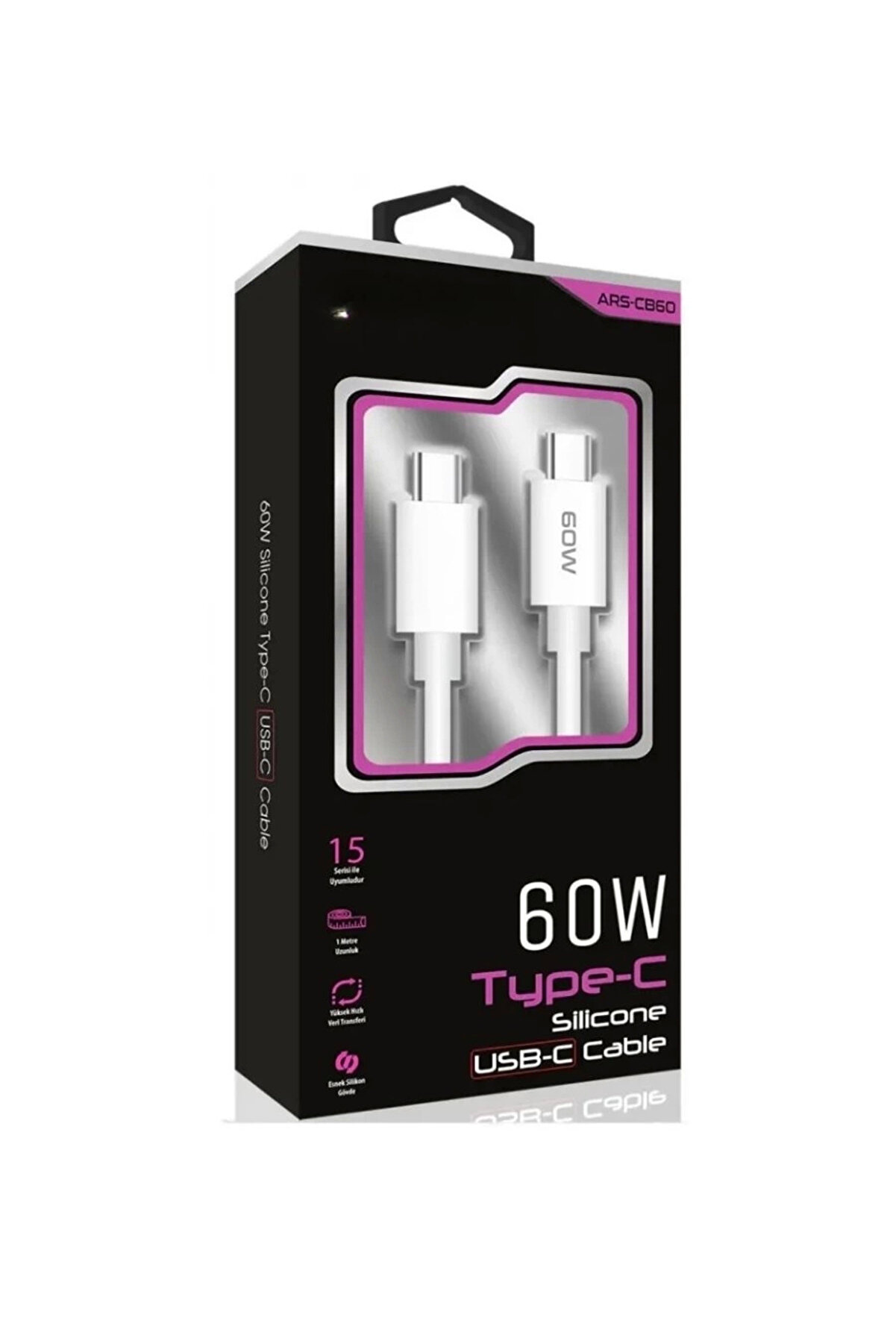 45W Usb-C Li̇ghtni̇ng Işıklı Şeffaf Kablo Hızlı Şarj, Dayanıklı Tasarım, İphone Ve İpad Uyumlu