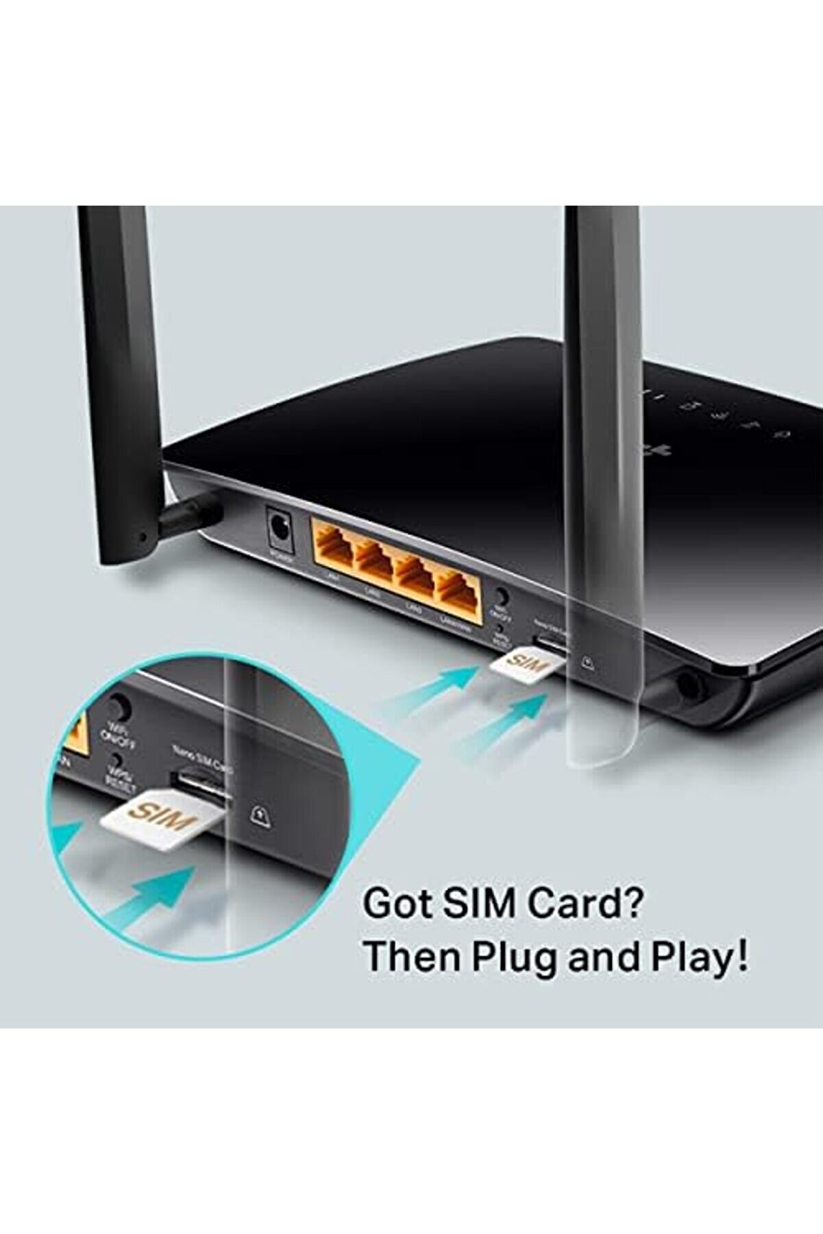 Nffastore Tl-Mr6400, N300 Mbps Kablosuz 4G Lte Router, 4G/3G Sım Yuvası, Yapılandırma Gerekti̇rmez