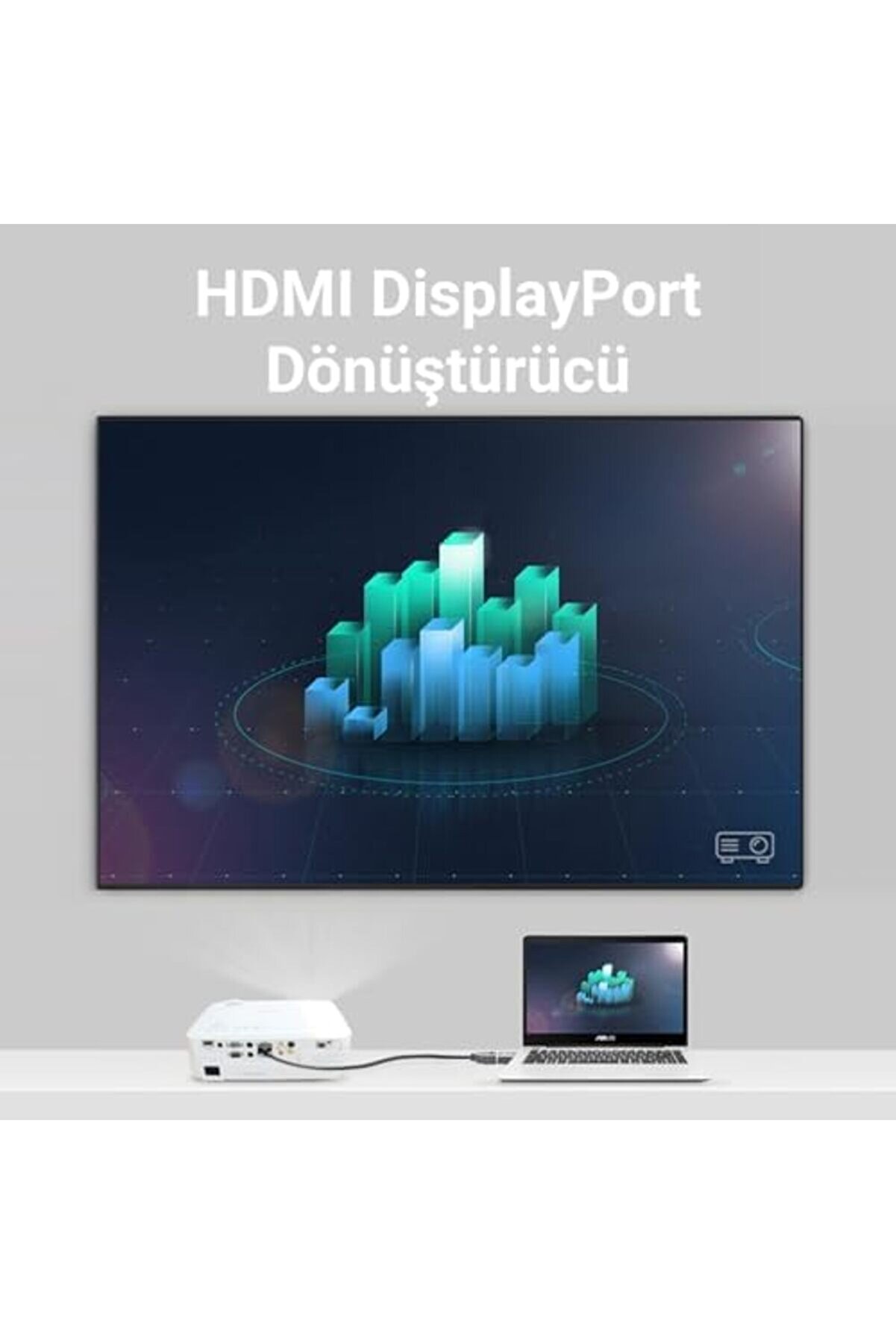 Jptrshop 4K 30Hz Di̇splayport To Hdmı Çevi̇ri̇ci̇ Dönüştürücü Adaptör 1111498