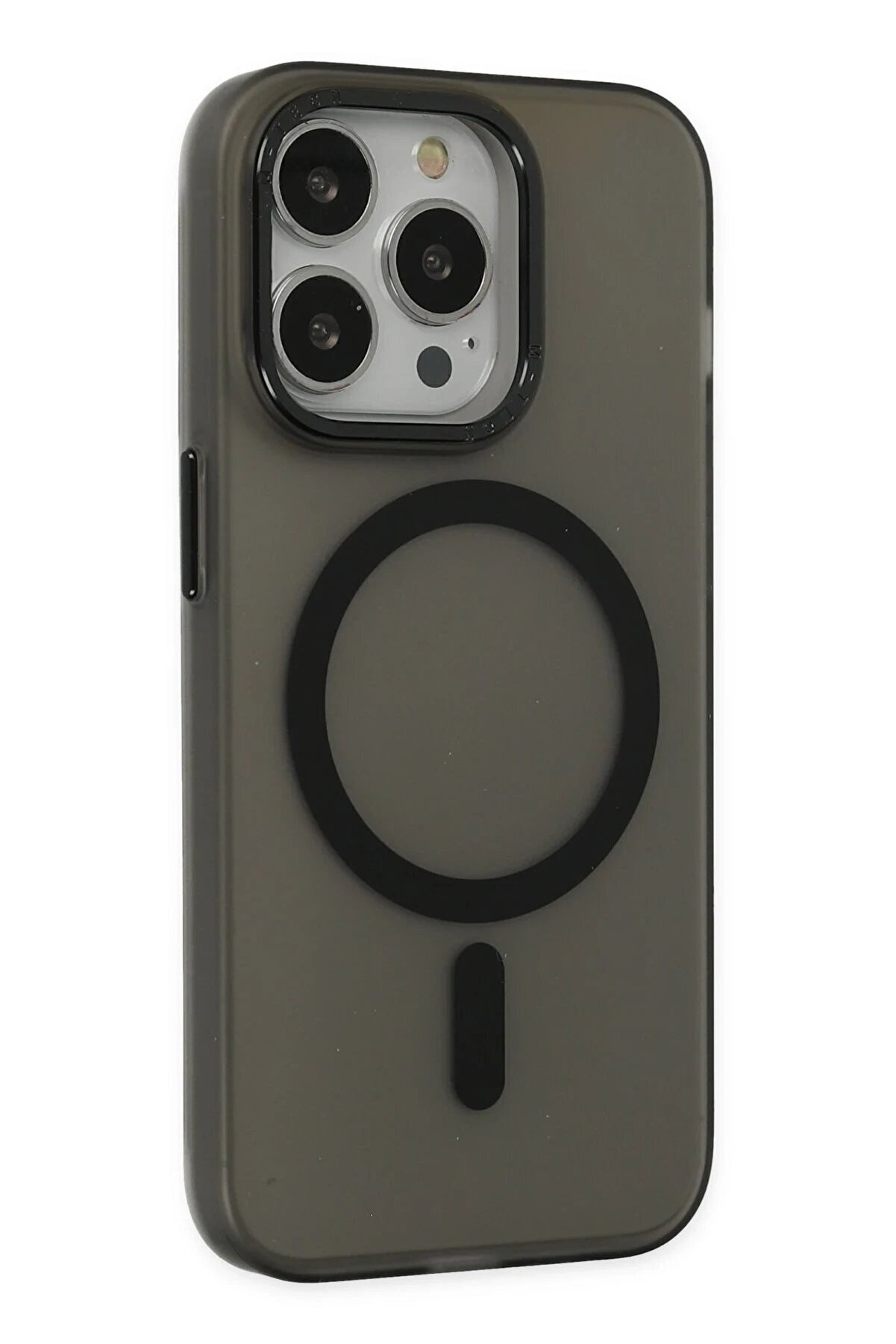 İphone 15 Pro Max Kılıf Lodos Magneti̇csafe Mat Kapak - Si̇yah - Dropx2458-2658