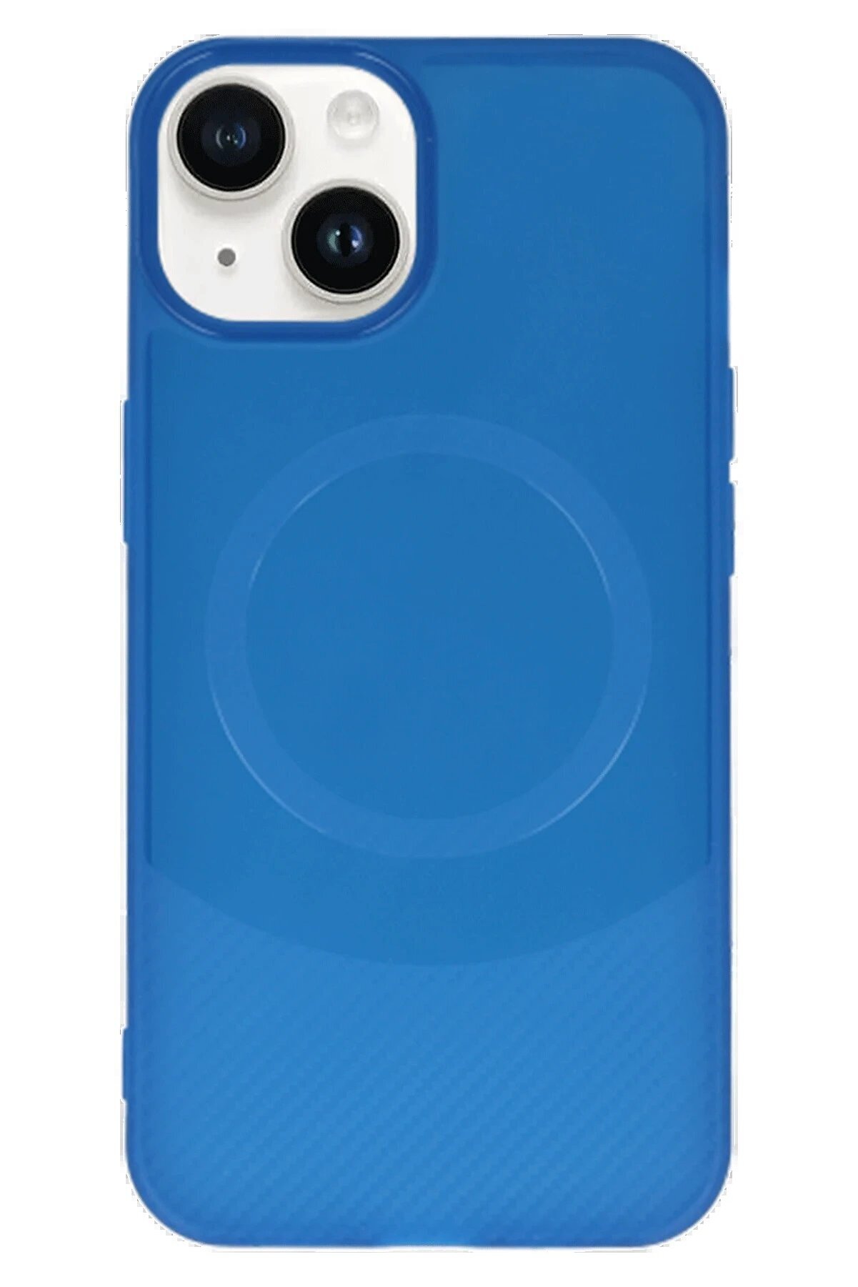 CepteToptan Newface iPhone 14 Kılıf Maya Karbon Kapak - Lacivert