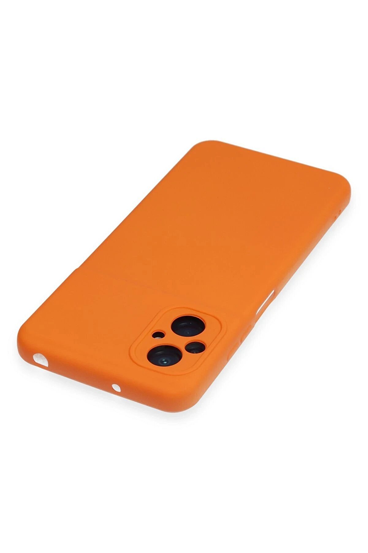 Xi̇aomi̇ Poco M5 Kılıf Nano İçi̇ Kadi̇fe Si̇li̇kon - Turuncu - Dropx4165-8943