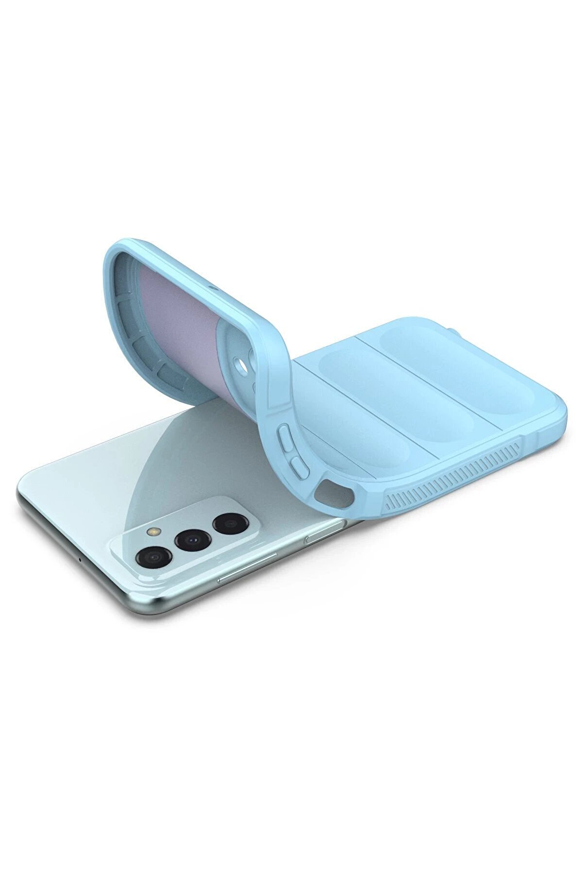 Samsung Galaxy M23 Kılıf Opti̇mum Si̇li̇kon - Sky Blue - Dropx8425-5604