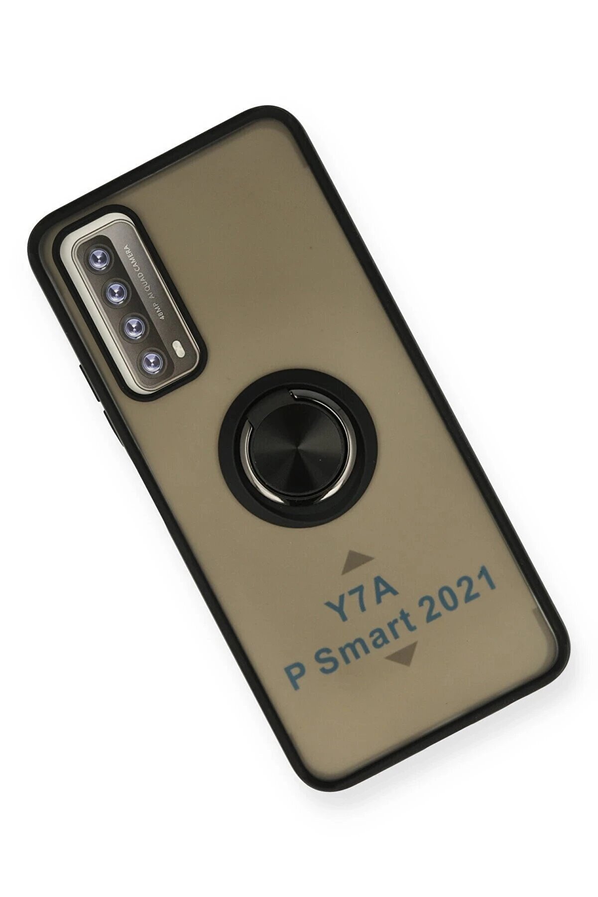 Newface Huawei̇ P Smart 2021 Kılıf Montreal Y&uuml;z&uuml;kl&uuml; Si̇li̇kon Kapak - Si̇yah