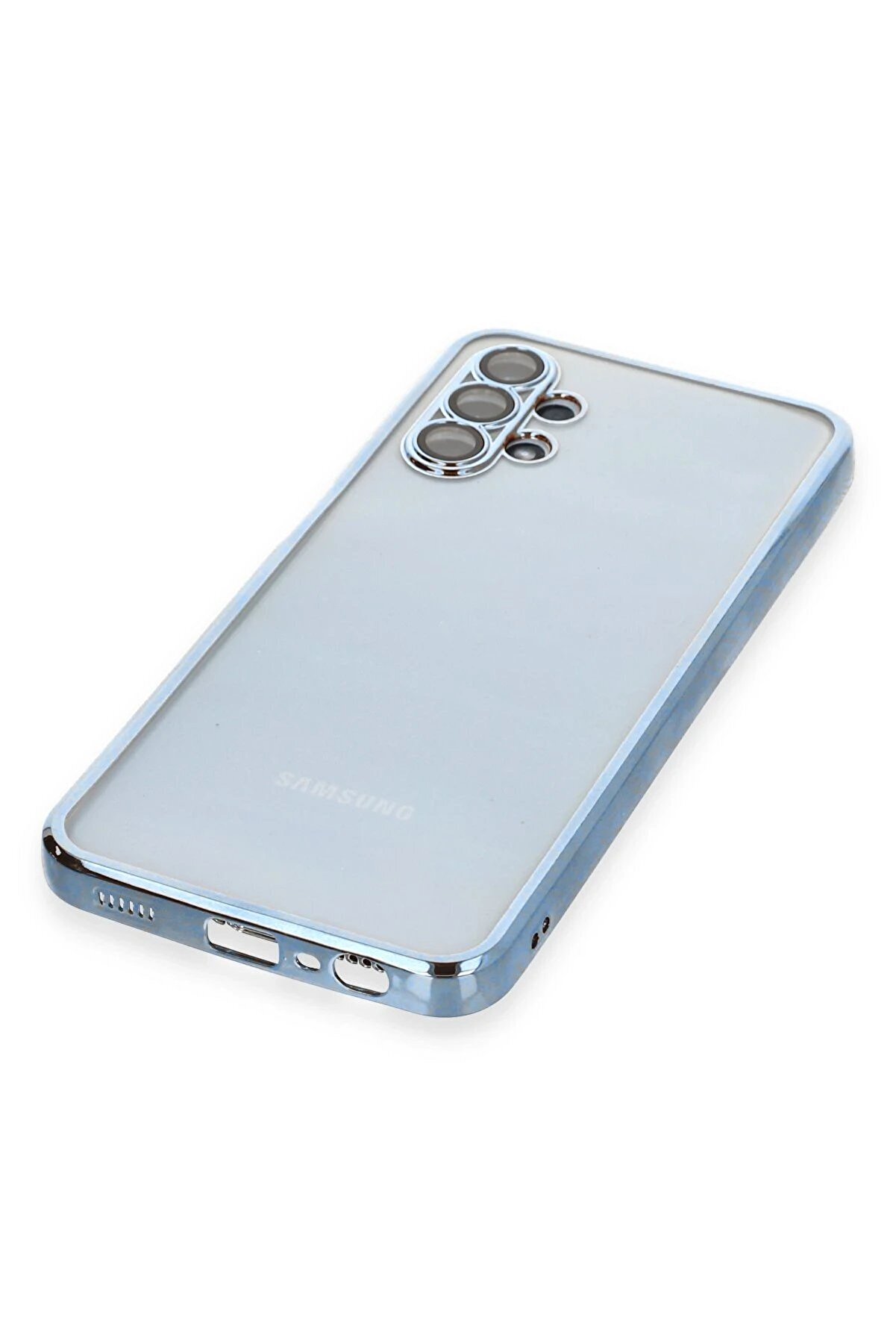 Samsung Galaxy A13 4G Kılıf Lensli̇ Si̇li̇kon - Açık Mavi̇ - Dropx2503-1006