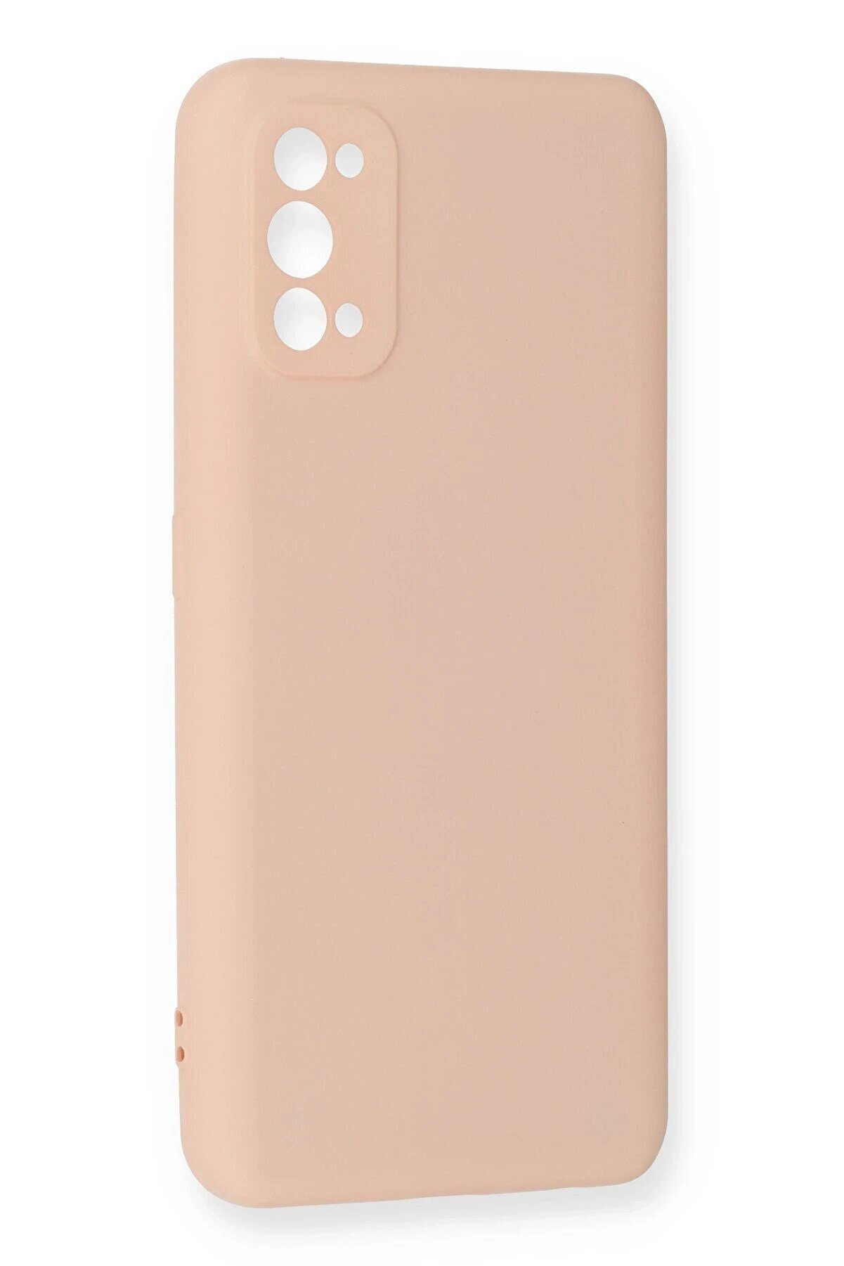 Realme 7 Pro Kılıf Nano İçi̇ Kadi̇fe Si̇li̇kon - Pudra - Dropx4033-8854