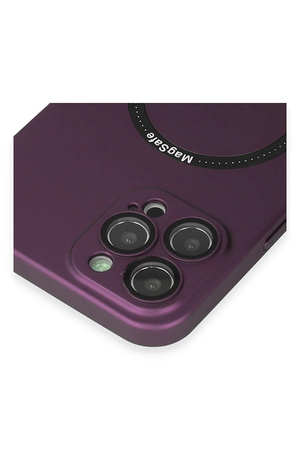İphone 12 Pro Kılıf Jack Magneti̇csafe Lens Si̇li̇kon - Mürdüm - Dropx4008-9564