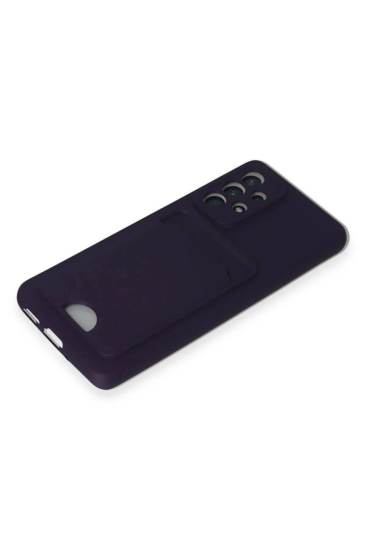 Samsung Galaxy A33 5G Kılıf Kelvi̇n Kartvi̇zi̇tli̇ Si̇li̇kon - Deri̇n Mor - Dropx8381-1943