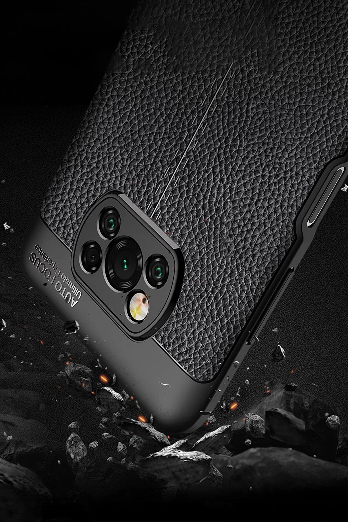 Xi̇aomi̇ Pocophone X3 Kılıf Auto Focus Kapak - Kırmızı - Dropx5327-4884