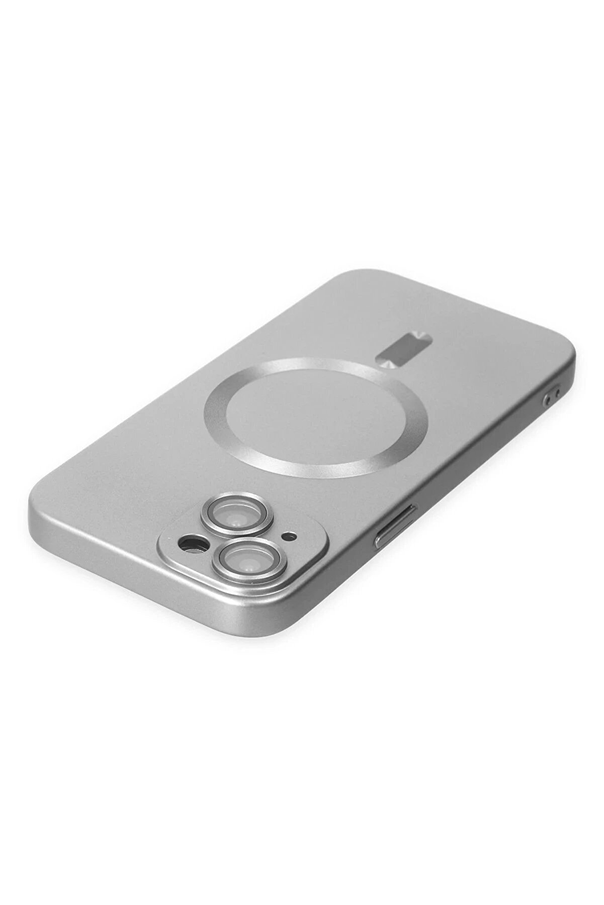 İphone 14 Plus Kılıf Moshi̇ Lens Magneti̇csafe Si̇li̇kon - G&uuml;m&uuml;ş - Dropx6375-6869