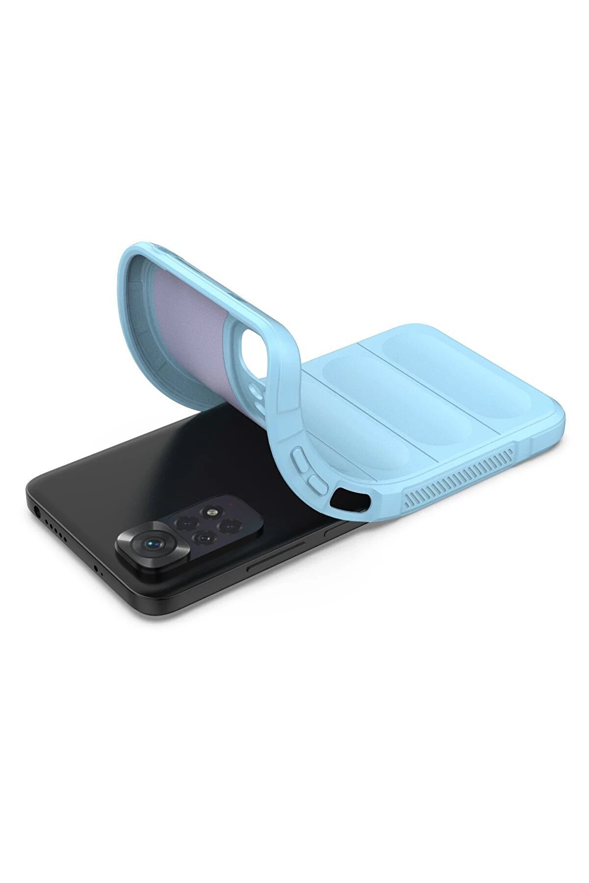 Xi̇aomi̇ Redmi̇ Note 11 Kılıf Opti̇mum Si̇li̇kon - Sky Blue - Dropx1853-8215