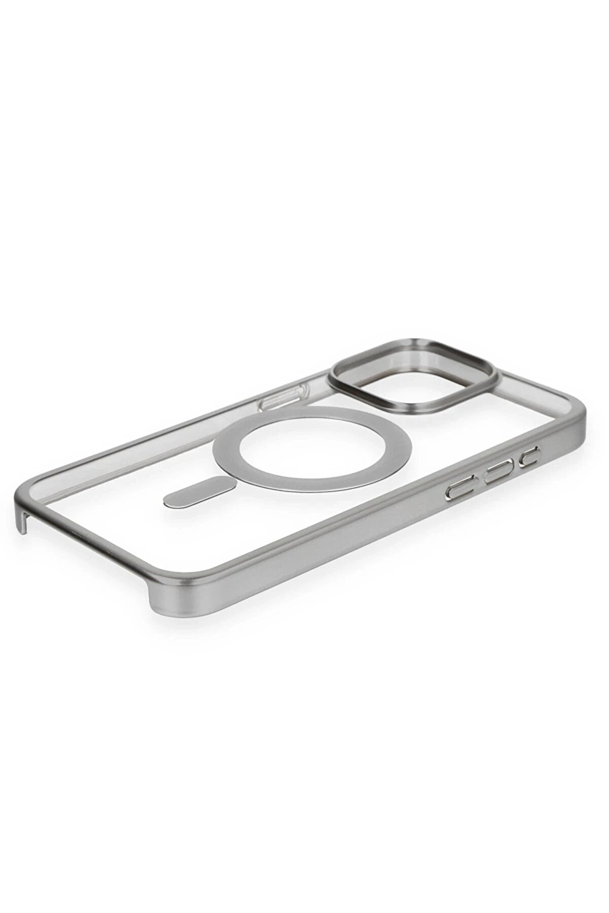 İphone 15 Pro Max Kılıf Erozi̇ Magsafe Kapak - Gümüş - Dropx6307-8746