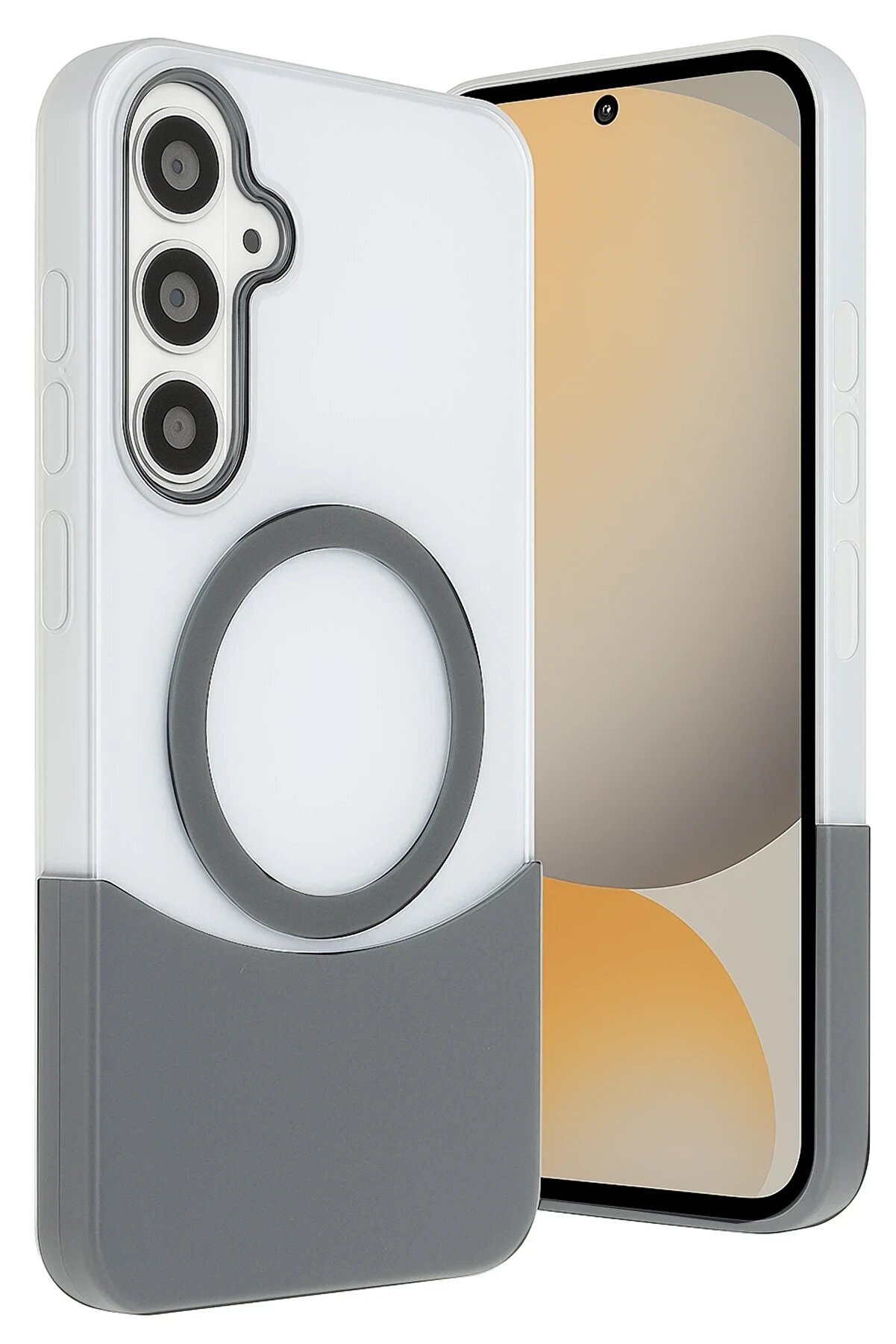 Samsung Galaxy S24 Fe Velar Magsafe Kapak - Natural Grey - Dropx4899-8721