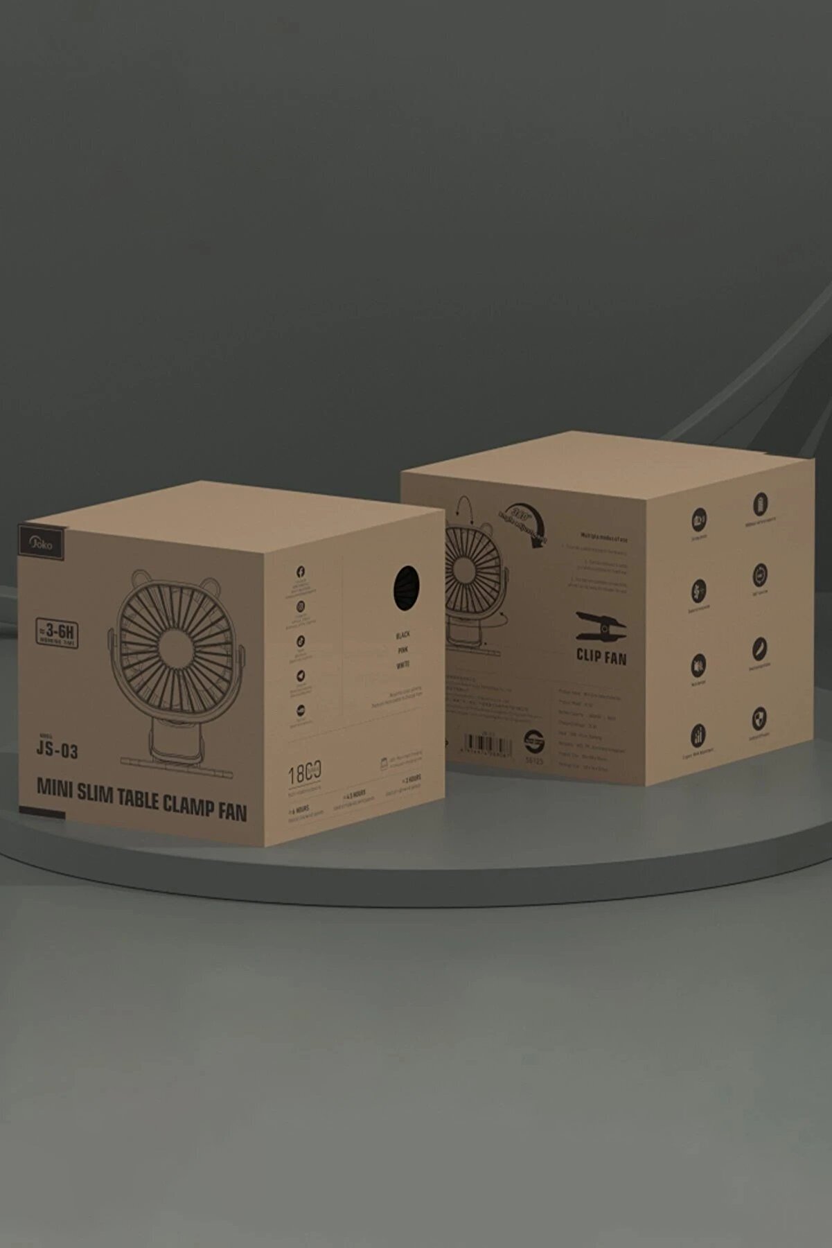 Js03 Masaüstü Soğutma Fanı - Beyaz - Dropx8298-4334