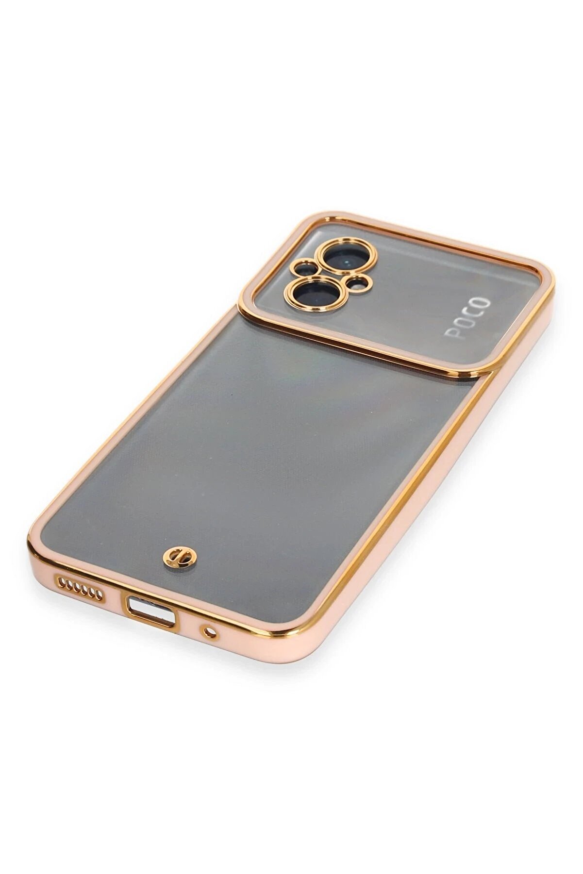 Xi̇aomi̇ Poco M5 Kılıf Li̇va Lens Si̇li̇kon - Rose - Dropx2255-4845