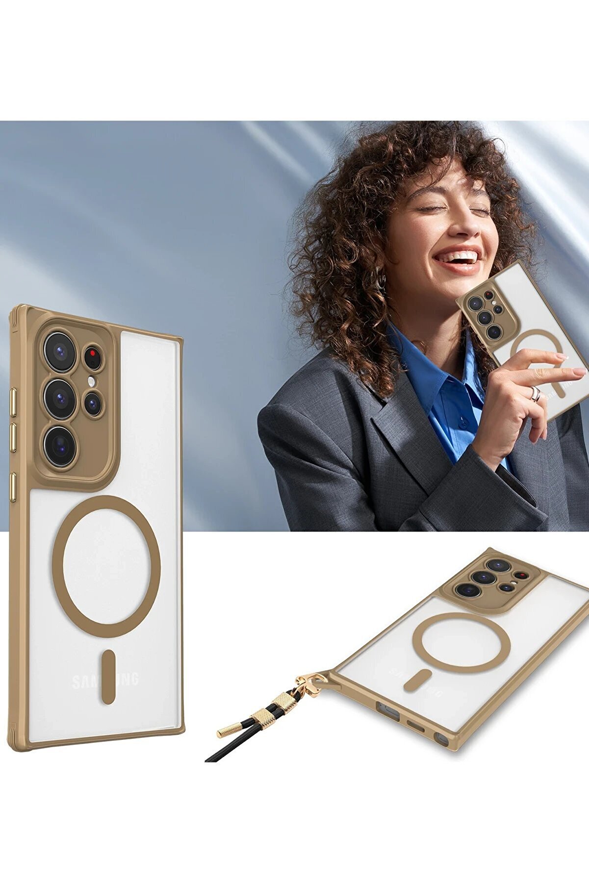 Samsung Galaxy S25 Ultra Kılıf Enka Magsafe Si̇li̇kon Kılıf - Si̇yah - Dropx2682-7684