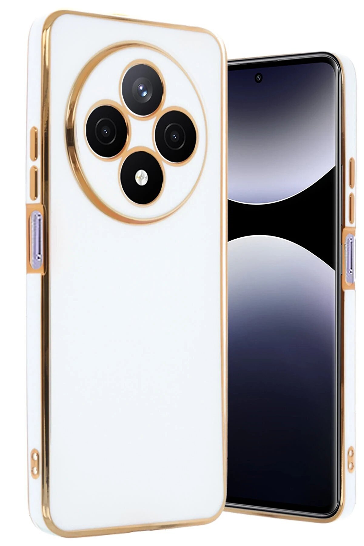 Xi̇aomi̇ Redmi̇ 14C Kılıf Volet Si̇li̇kon - Beyaz - Dropx9621-2381